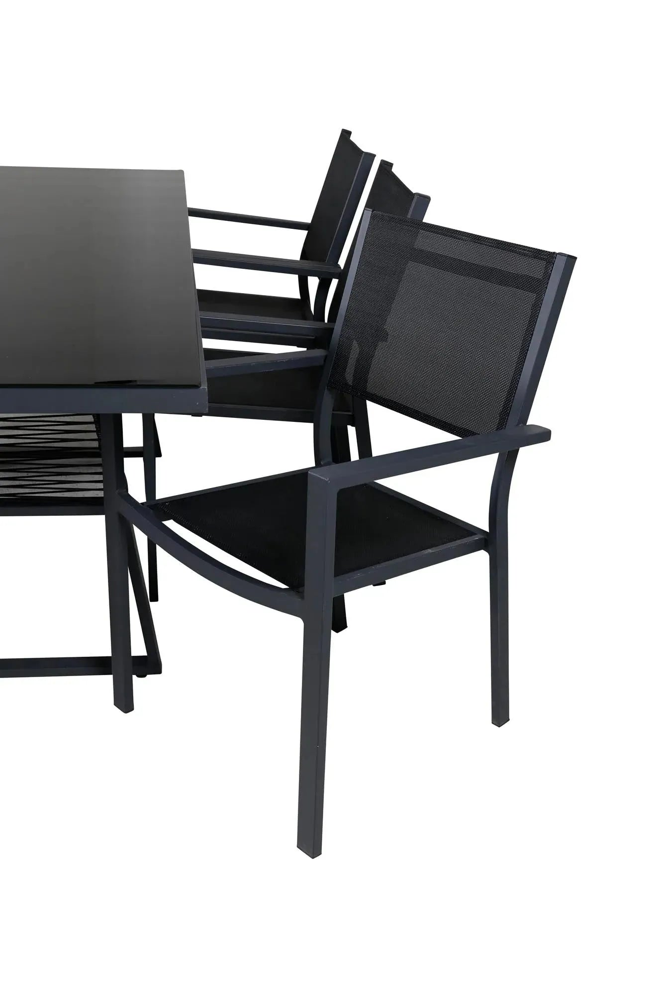 Dallas Esszimmer Set in Schwarz/ Natur präsentiert im Onlineshop von KAQTU Design AG. Esszimmerset ist von Venture Home