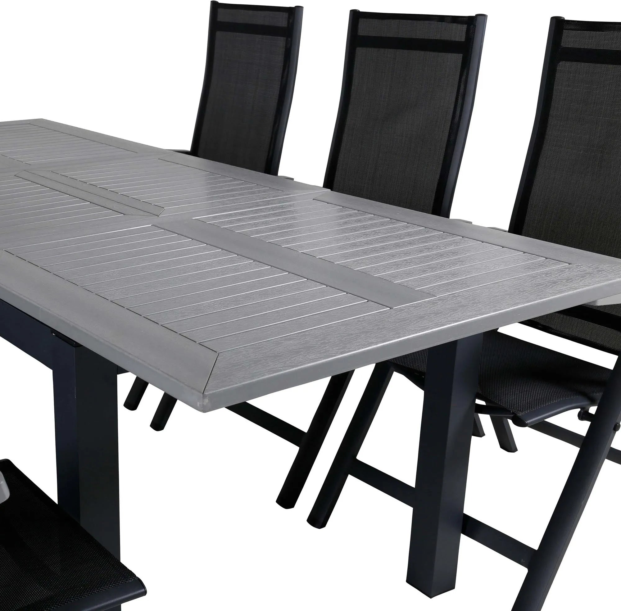 Albany Outdoor-Esstischset 152cm/6St. - KAQTU Design