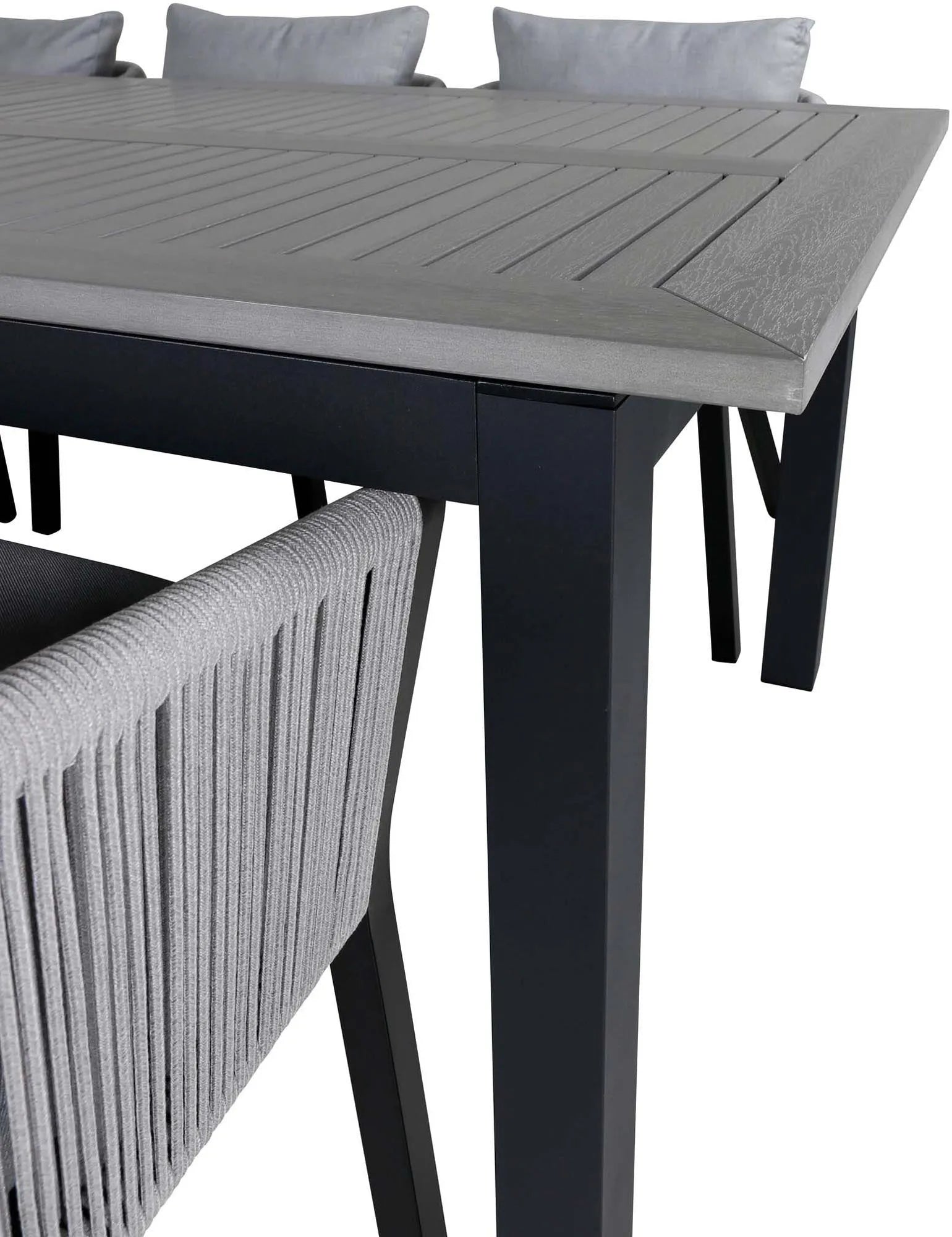 Albany Outdoor-Esstischset + Virya 224cm/6St. - KAQTU Design