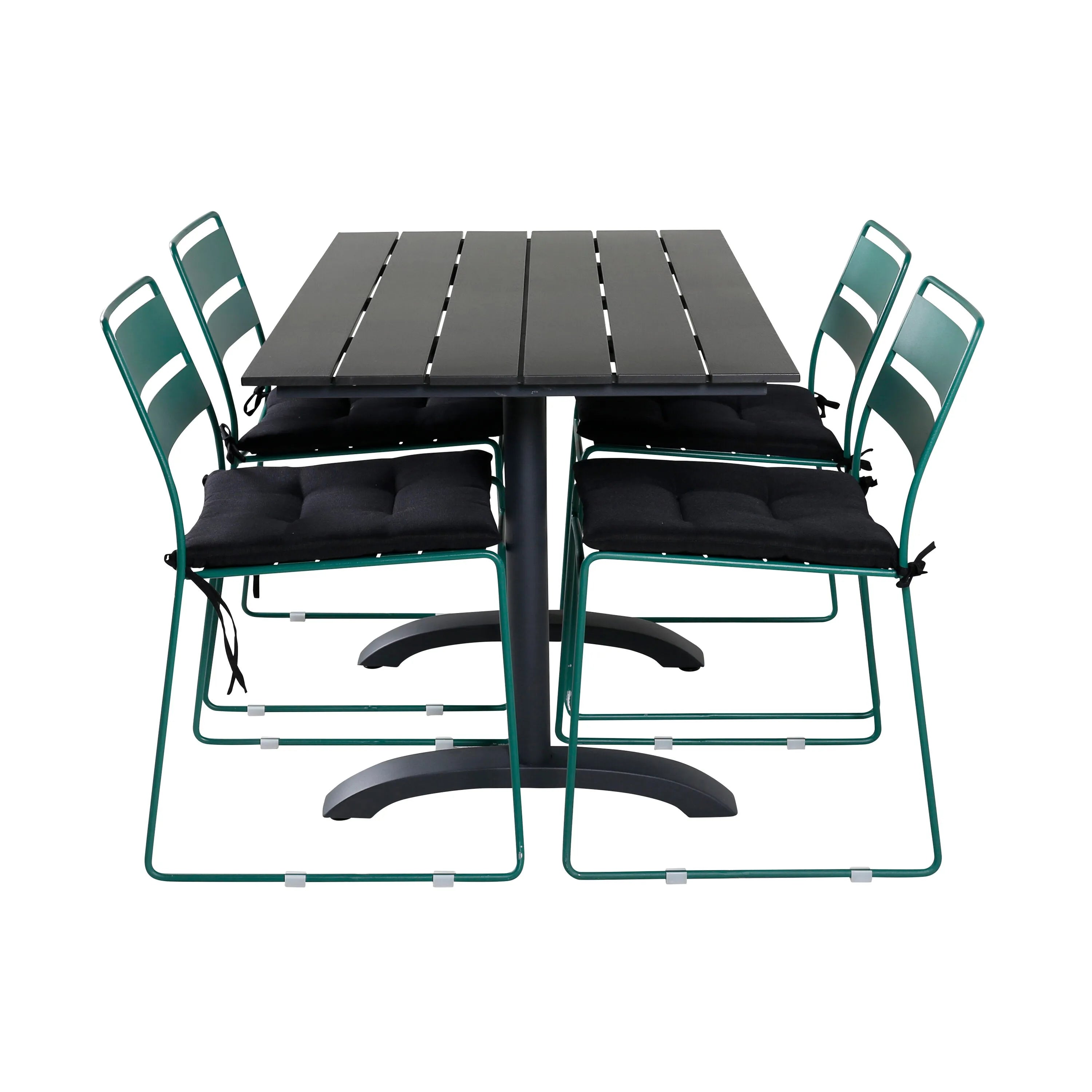 Denver Rechteckiges Ess-Set in Green/Schwarz präsentiert im Onlineshop von KAQTU Design AG. Gartentischset ist von Venture Home