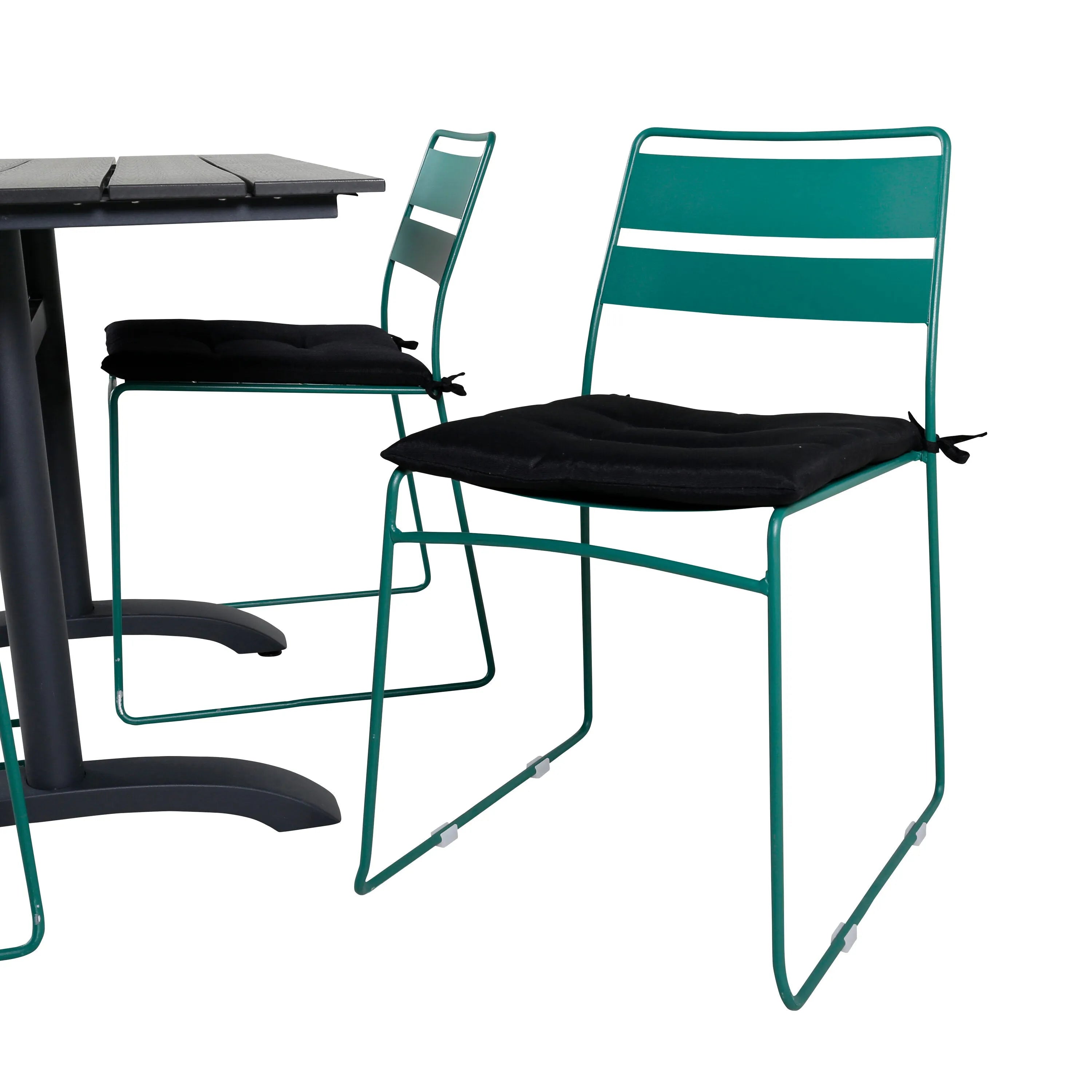 Denver Rechteckiges Ess-Set in Green/Schwarz präsentiert im Onlineshop von KAQTU Design AG. Gartentischset ist von Venture Home