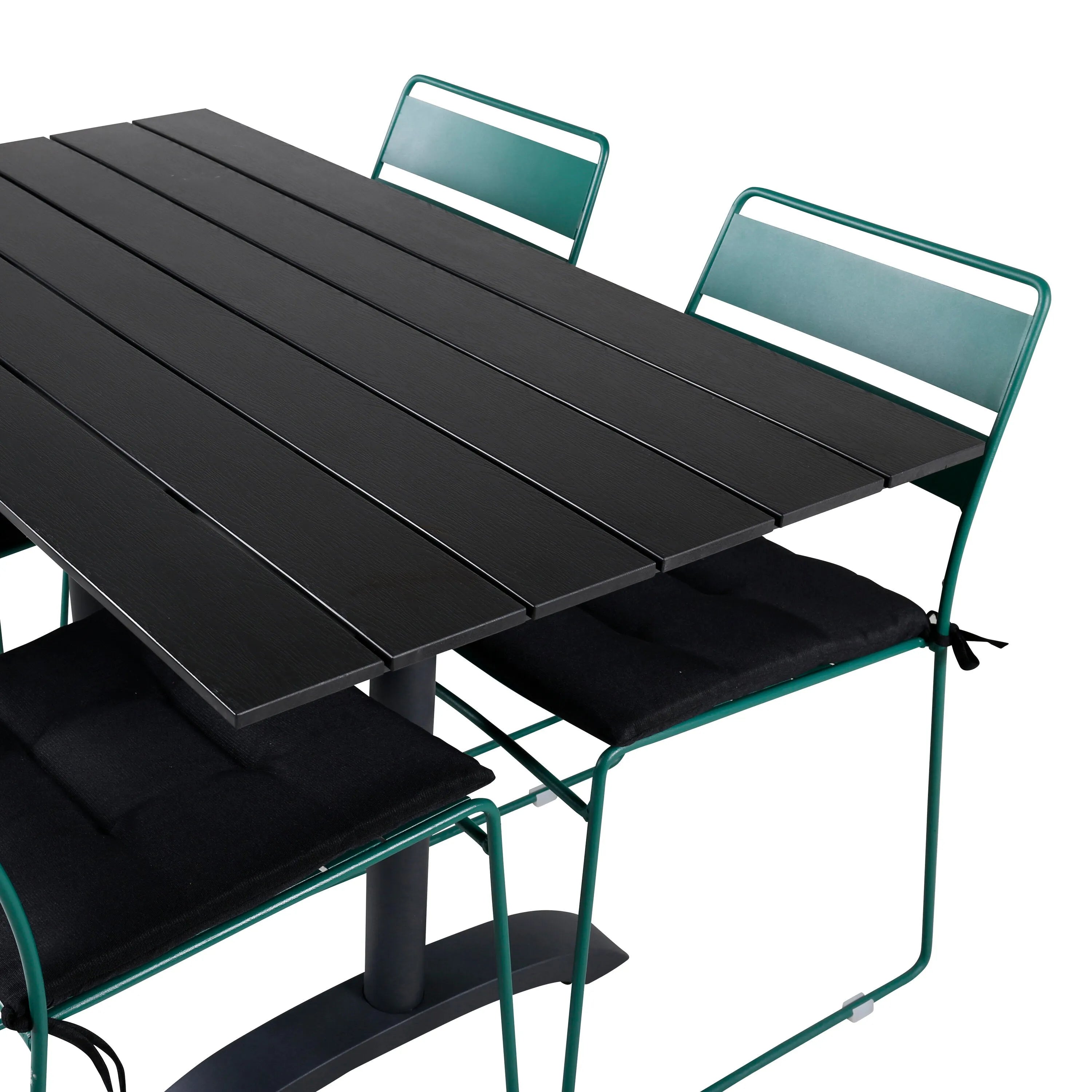 Denver Rechteckiges Ess-Set in Green/Schwarz präsentiert im Onlineshop von KAQTU Design AG. Gartentischset ist von Venture Home