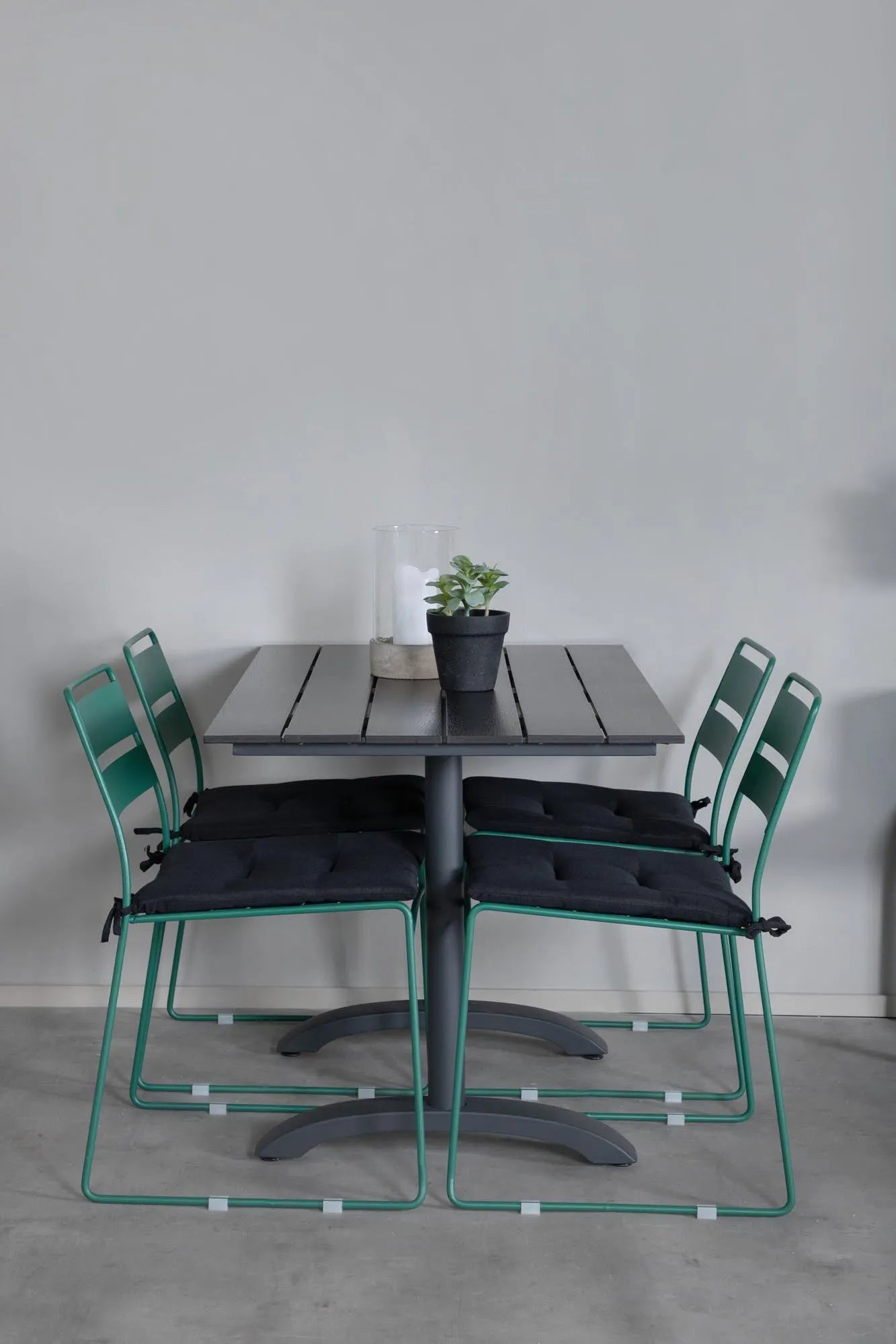 Denver Rechteckiges Ess-Set in Green/Schwarz präsentiert im Onlineshop von KAQTU Design AG. Gartentischset ist von Venture Home