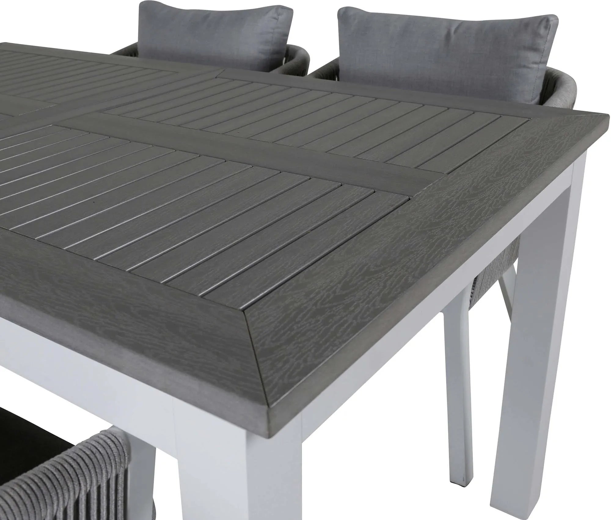 Albany Outdoor-Esstischset + Virya 152cm/4St. - KAQTU Design