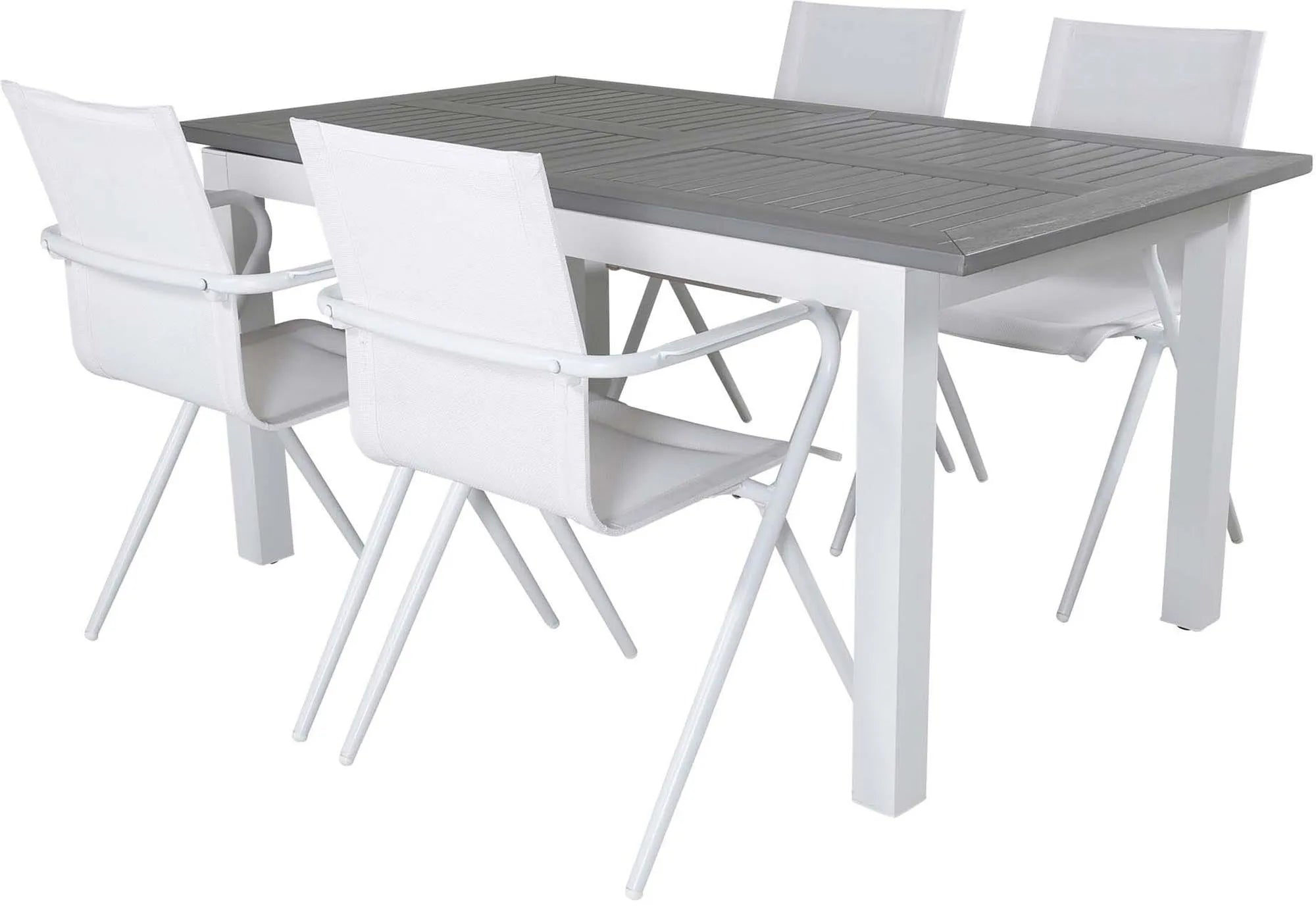 Albany Outdoor-Esstischset + Alina 152cm/4St. - KAQTU Design