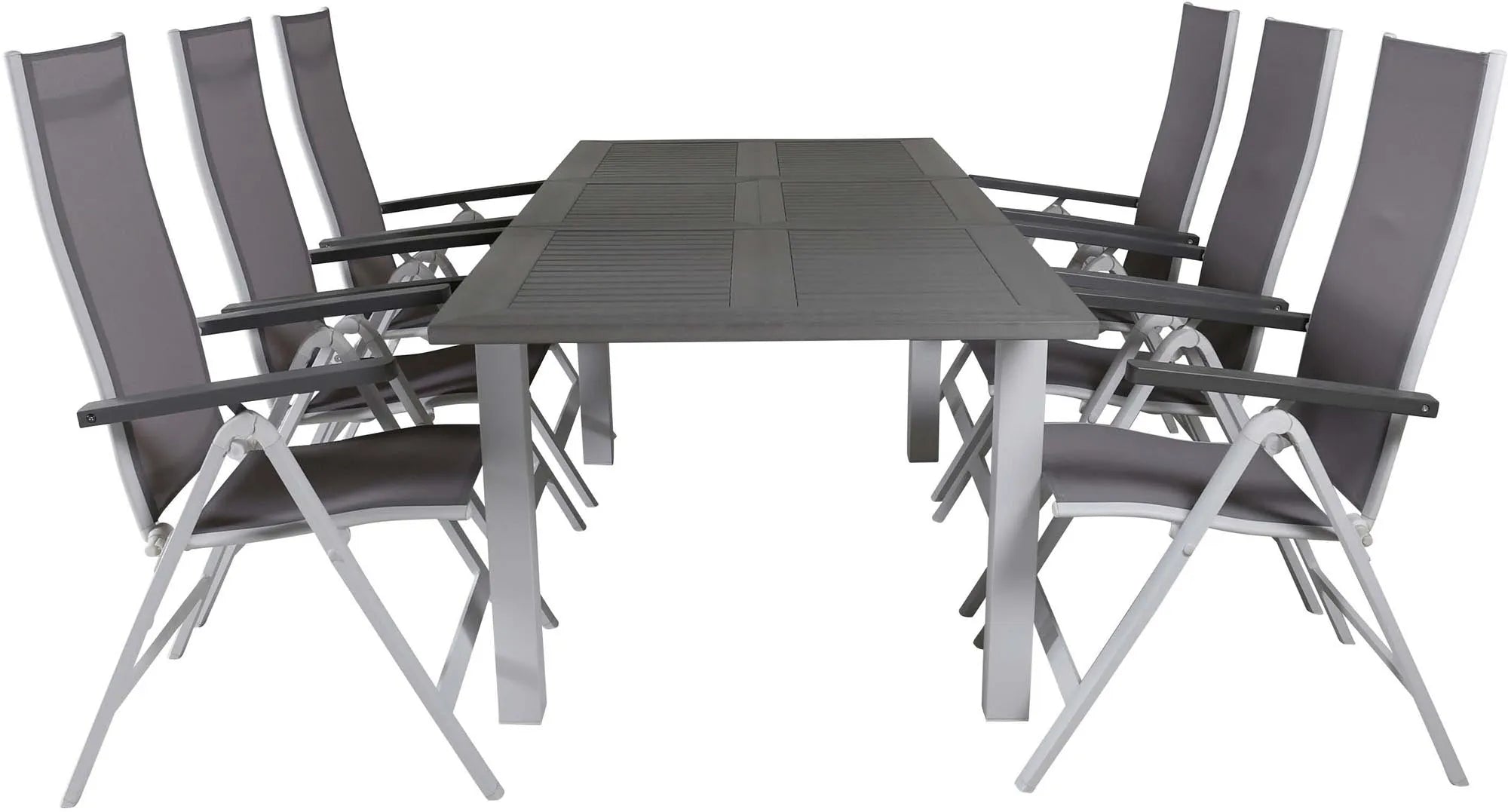 Albany Outdoor-Esstischset 152cm/6St. - KAQTU Design