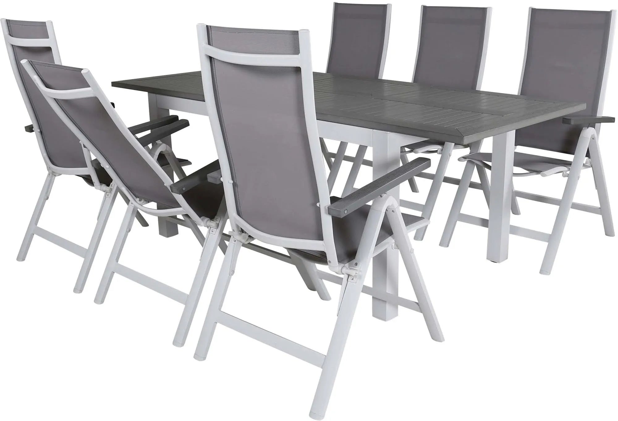 Albany Outdoor-Esstischset 152cm/6St. - KAQTU Design