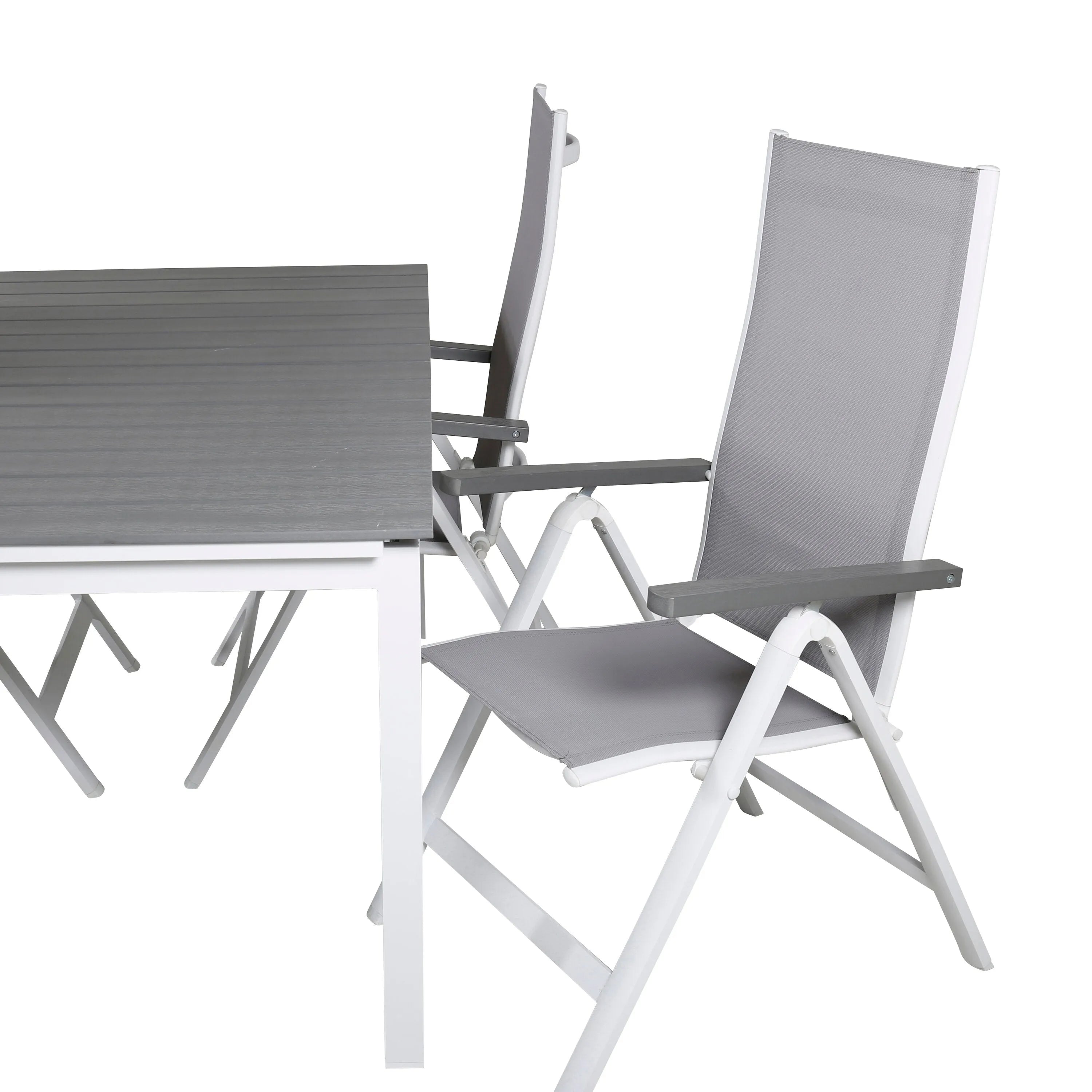 Rechteckiges Ess-Set Levels in Grey/Grey präsentiert im Onlineshop von KAQTU Design AG. Gartentischset ist von Venture Home