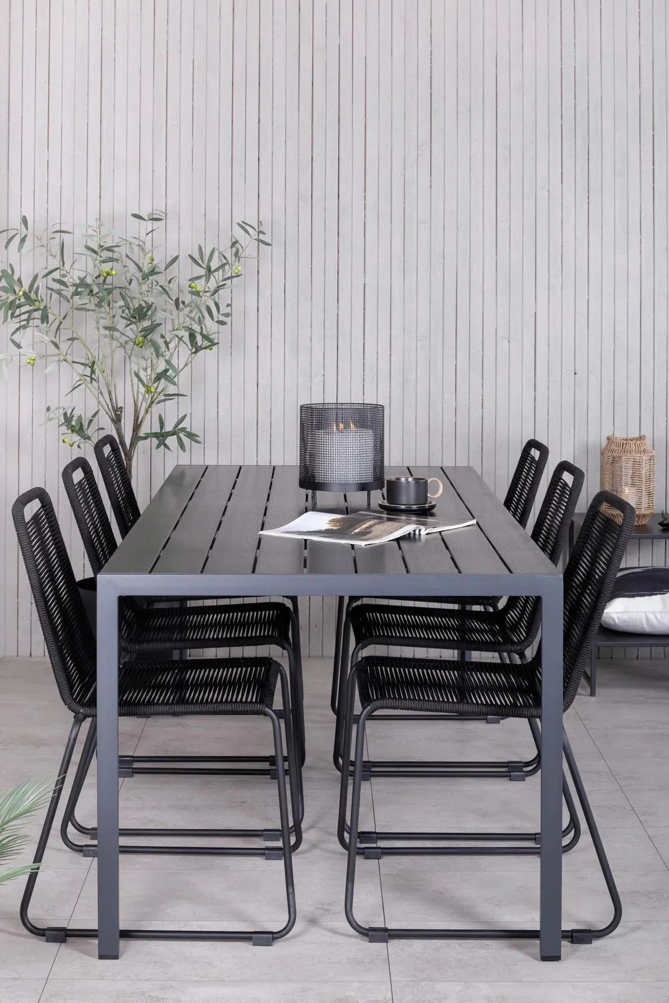 Break Outdoor-Tischset + Lindos 205cm/6St. - KAQTU Design