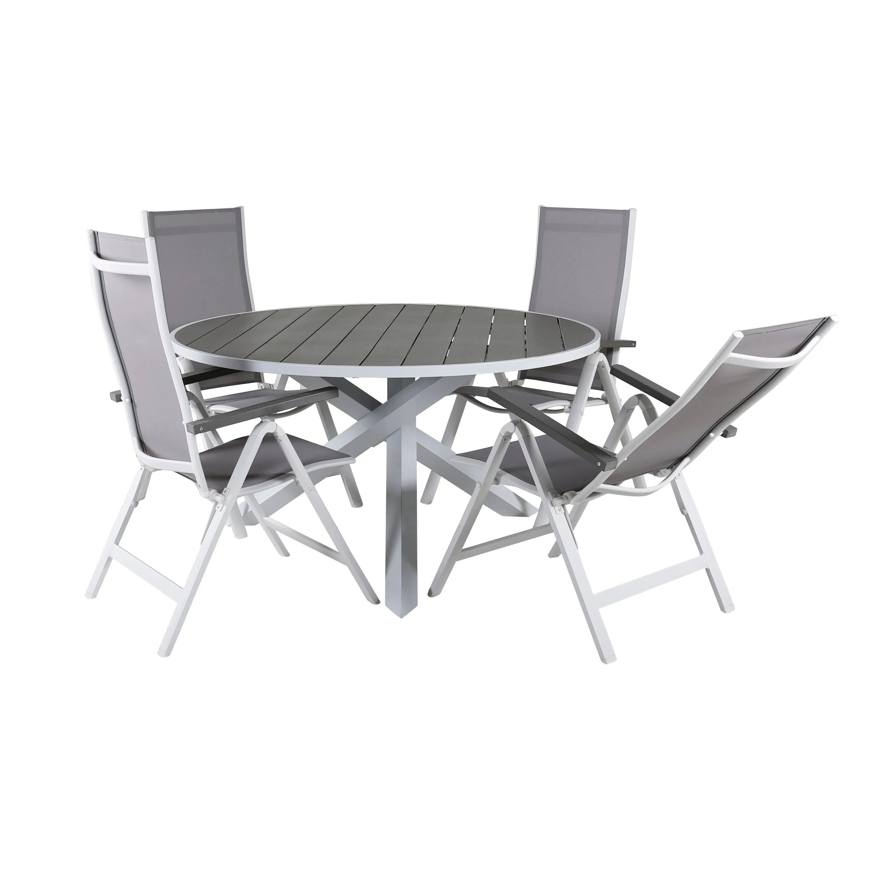 Parma Runder Esstisch-Set in Grey/Grey präsentiert im Onlineshop von KAQTU Design AG. Gartentischset ist von Venture Home