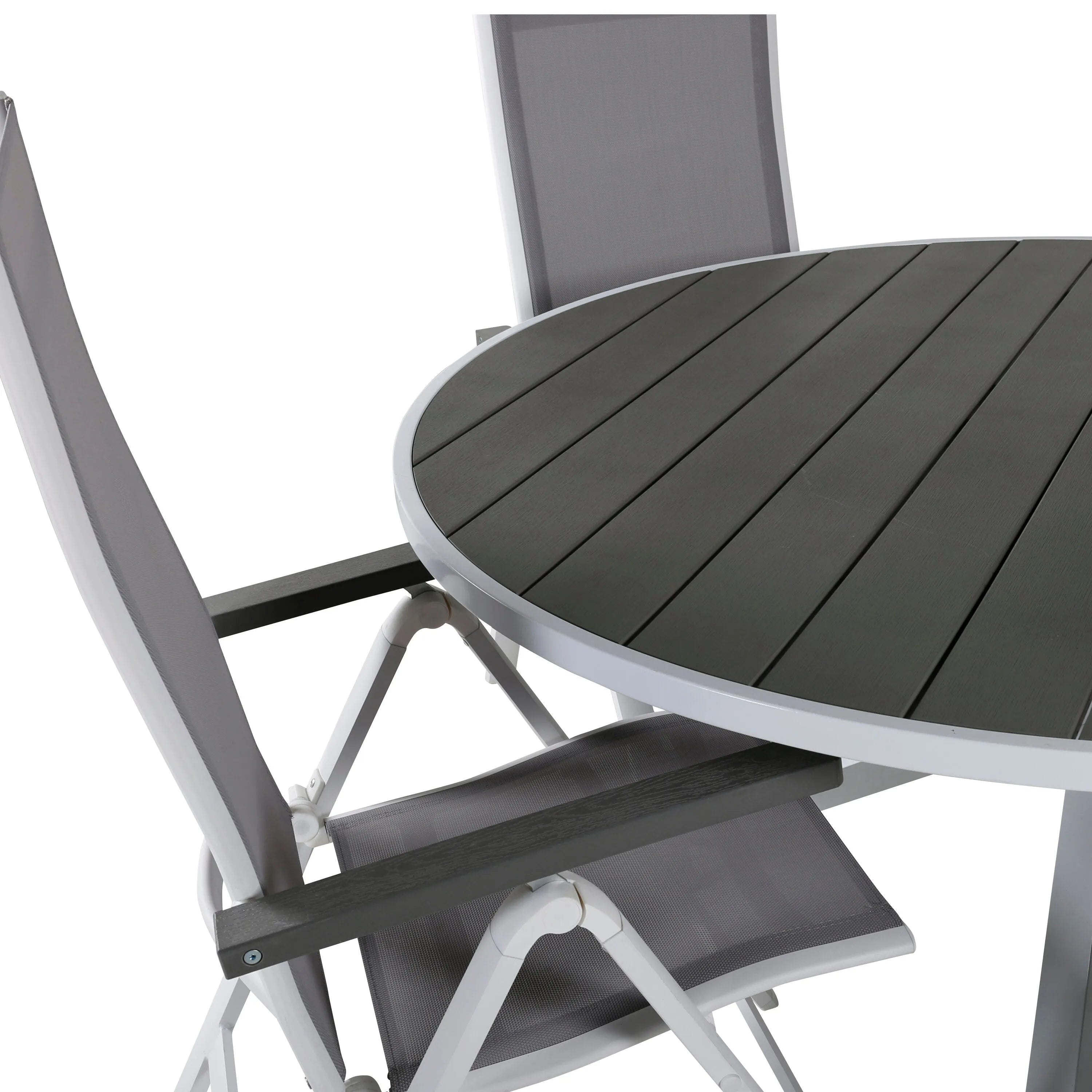 Parma Runder Esstisch-Set in Grey/Grey präsentiert im Onlineshop von KAQTU Design AG. Gartentischset ist von Venture Home