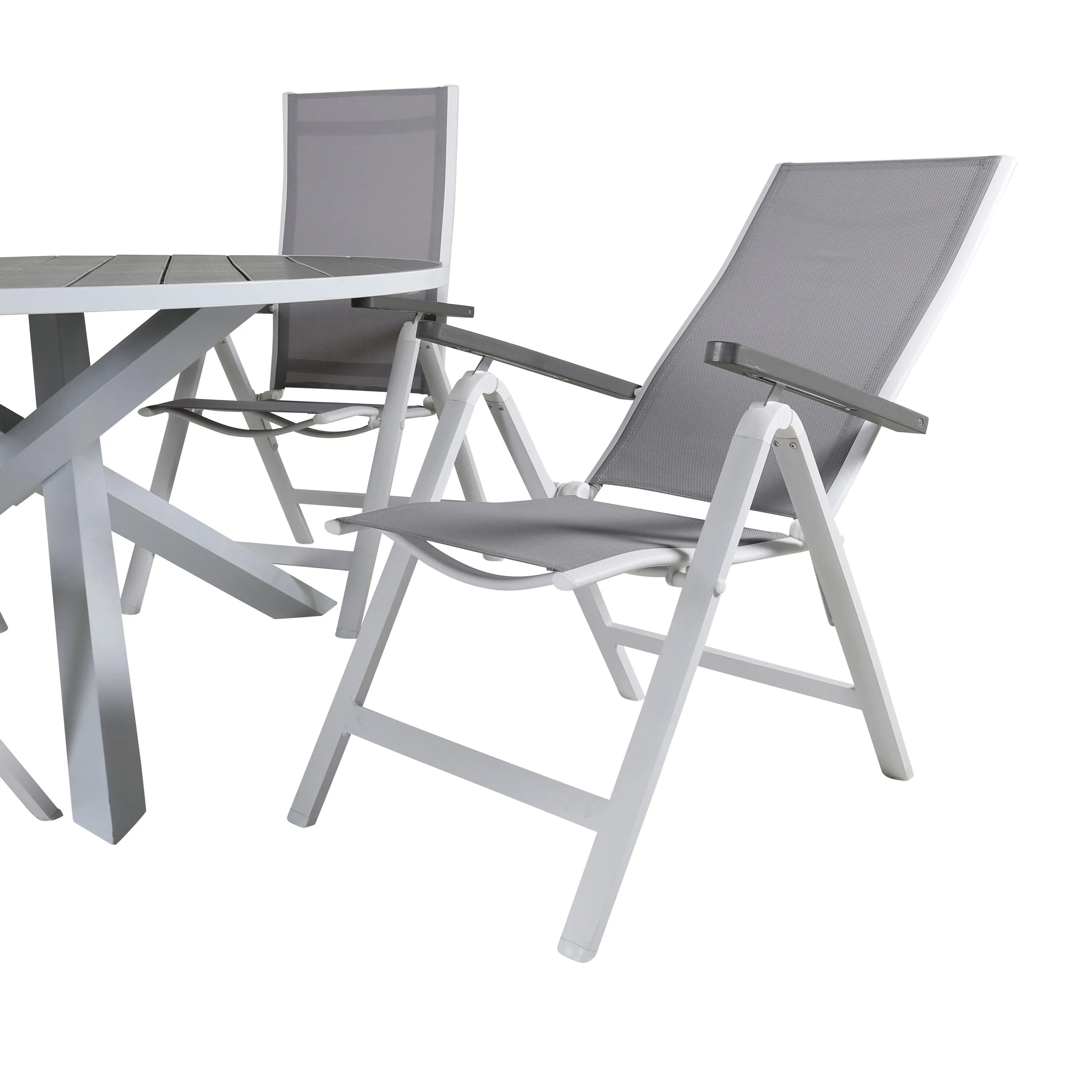 Parma Runder Esstisch-Set in Grey/Grey präsentiert im Onlineshop von KAQTU Design AG. Gartentischset ist von Venture Home