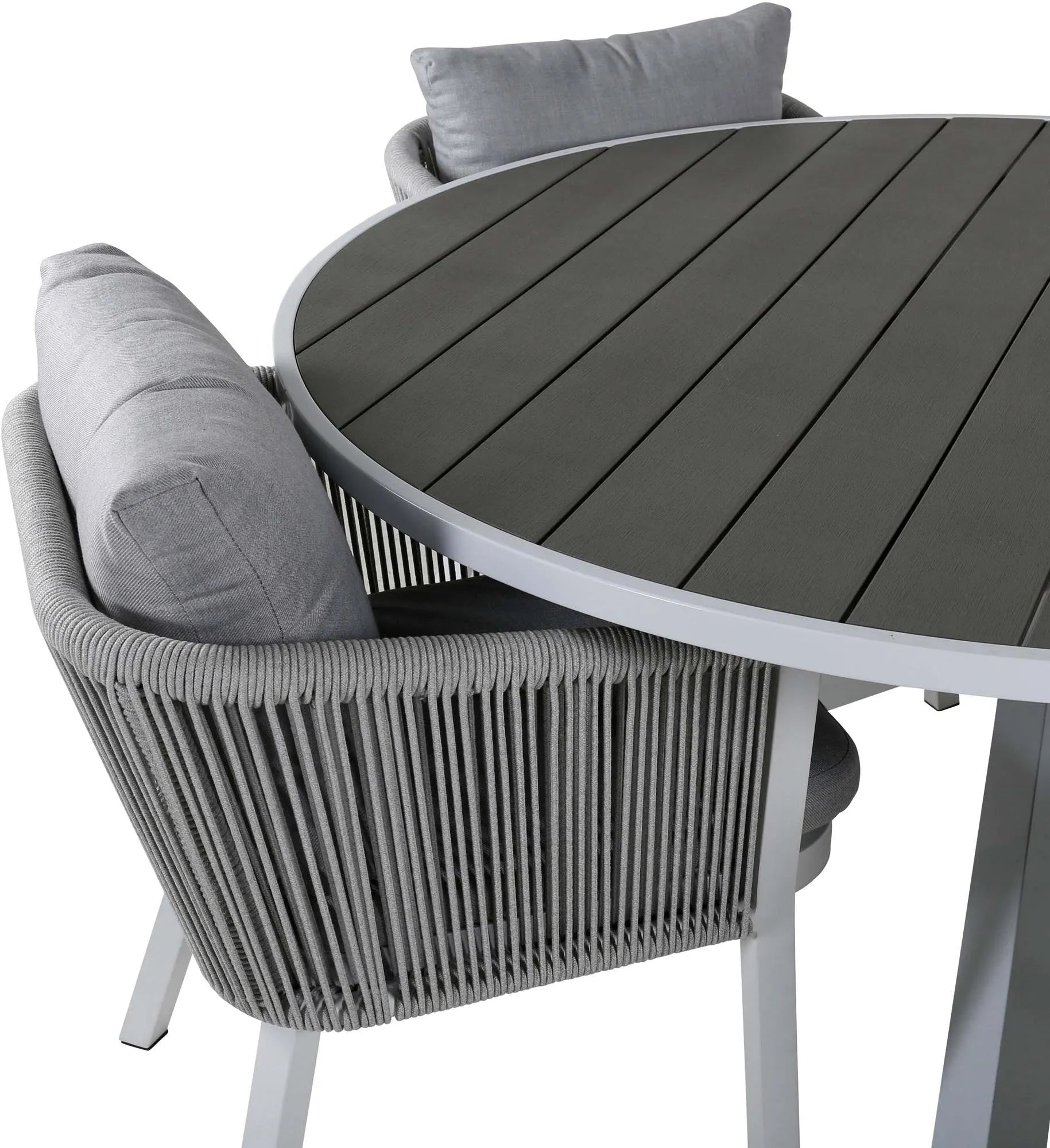 Parma Outdoor-Tischset + Virya ⌀140cm/4St. - KAQTU Design