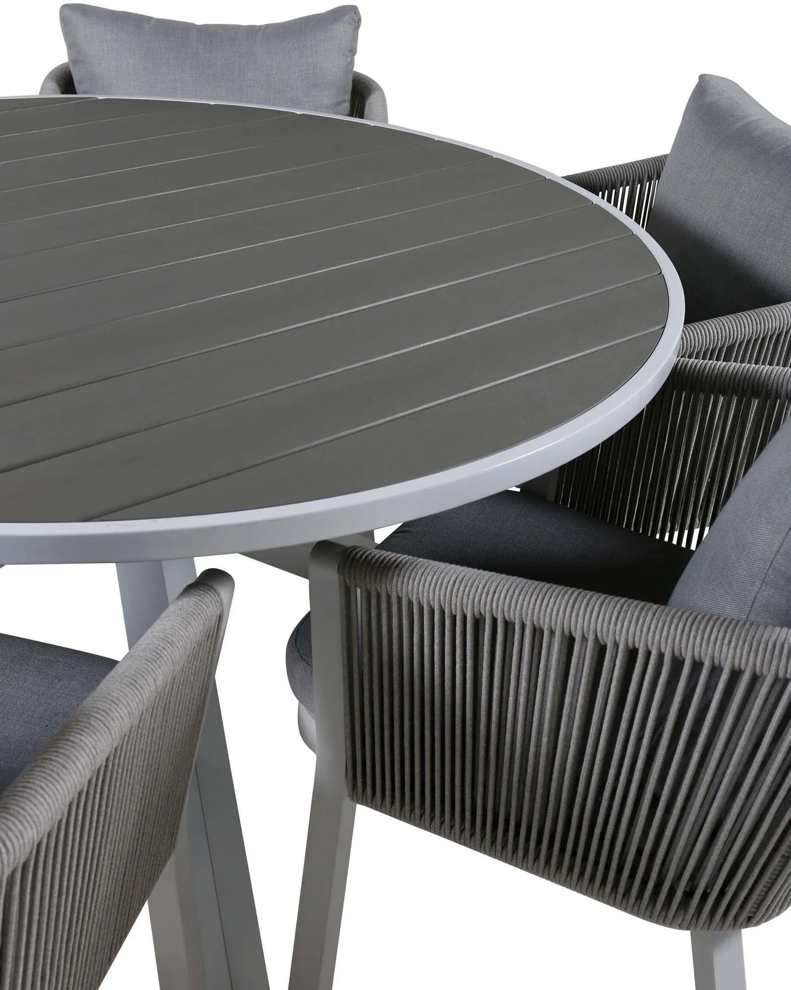 Parma Outdoor-Tischset + Virya ⌀140cm/6St. - KAQTU Design