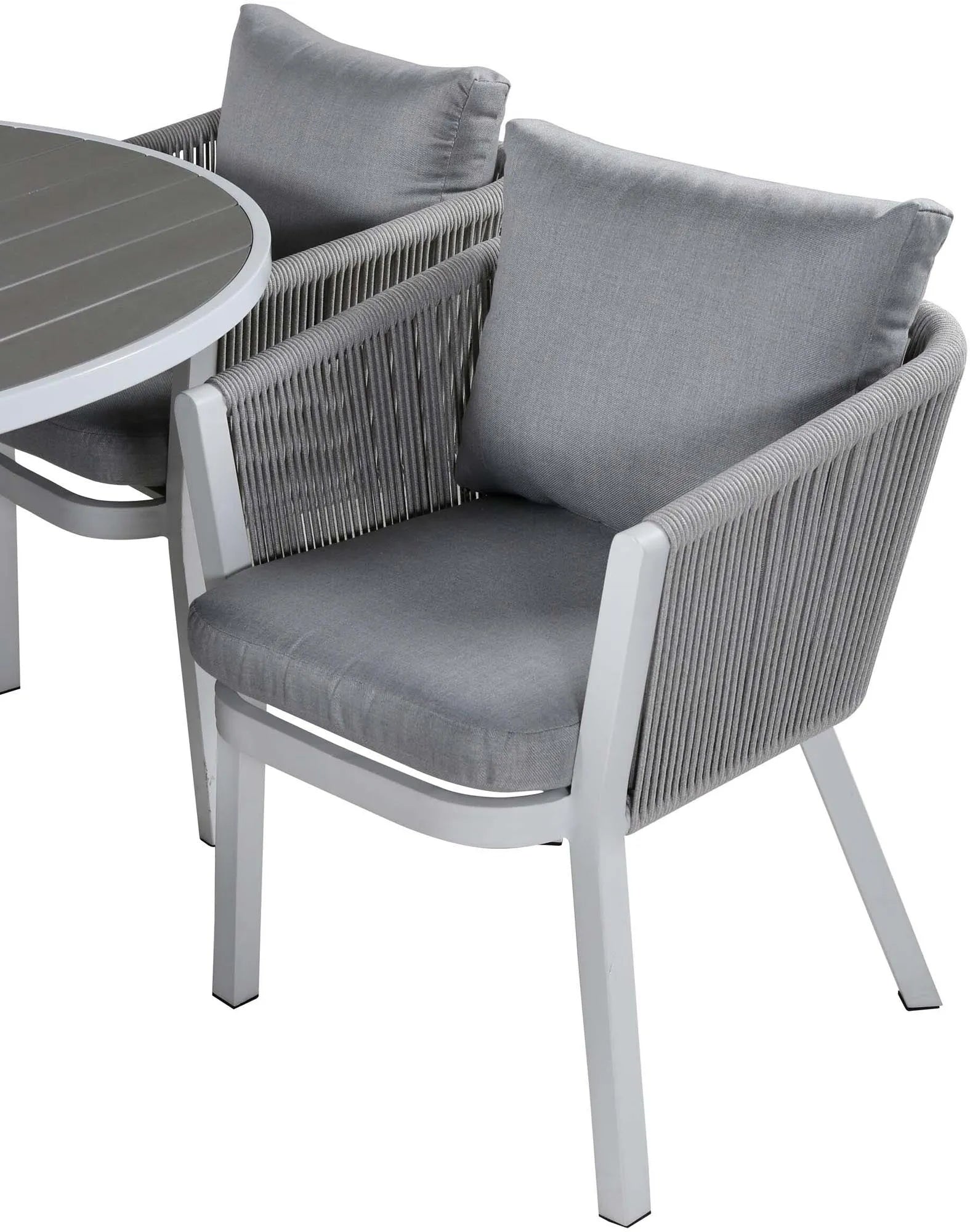 Parma Outdoor-Tischset + Virya ⌀140cm/6St. - KAQTU Design