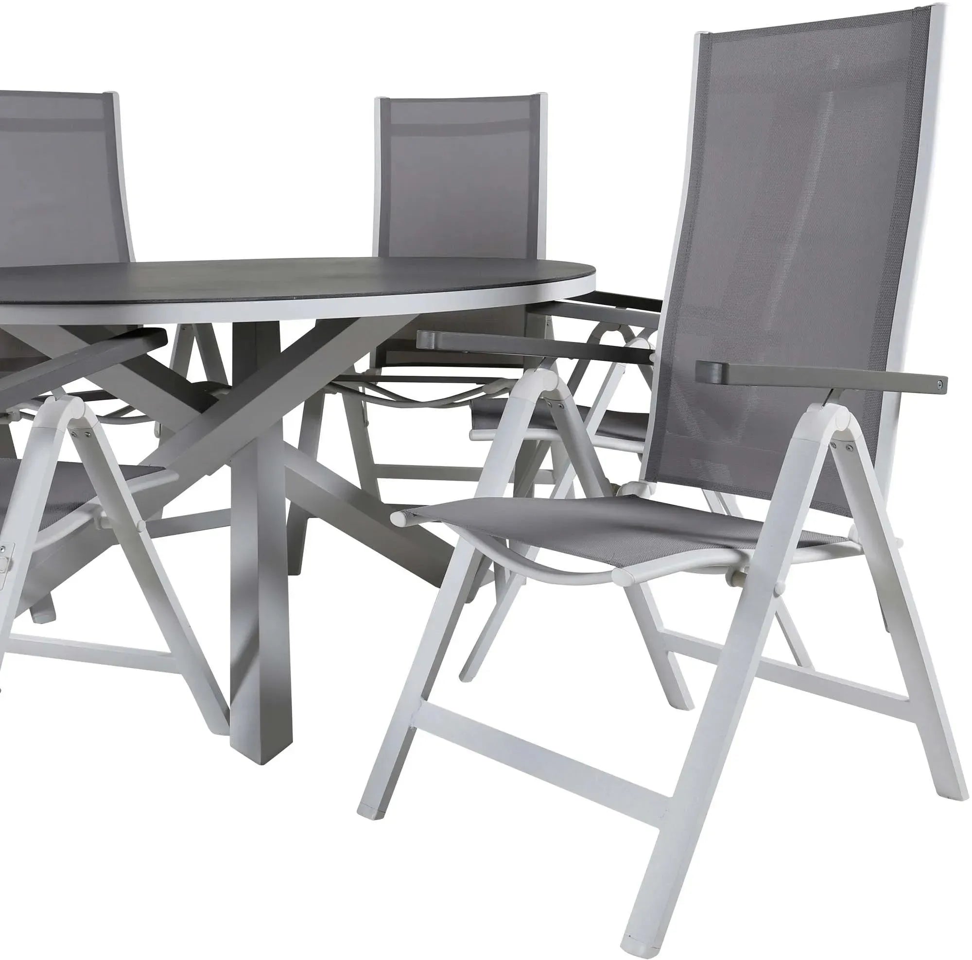 Copacabana Outdoor-Tischset + Albany ⌀140cm/6St. - KAQTU Design