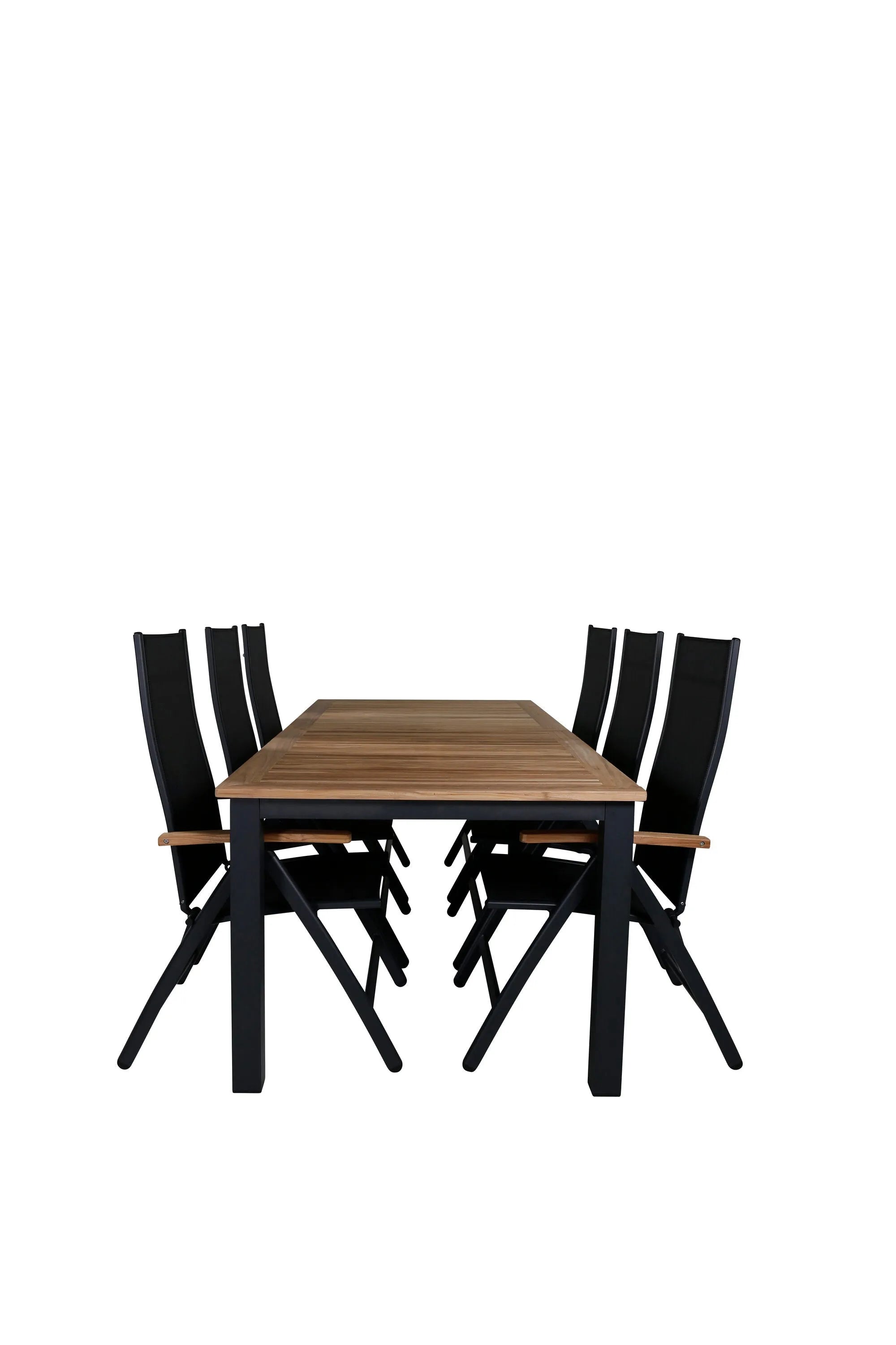 Panama Rechteckiges Ess-Set in Schwarz/Nature präsentiert im Onlineshop von KAQTU Design AG. Gartentischset ist von Venture Home