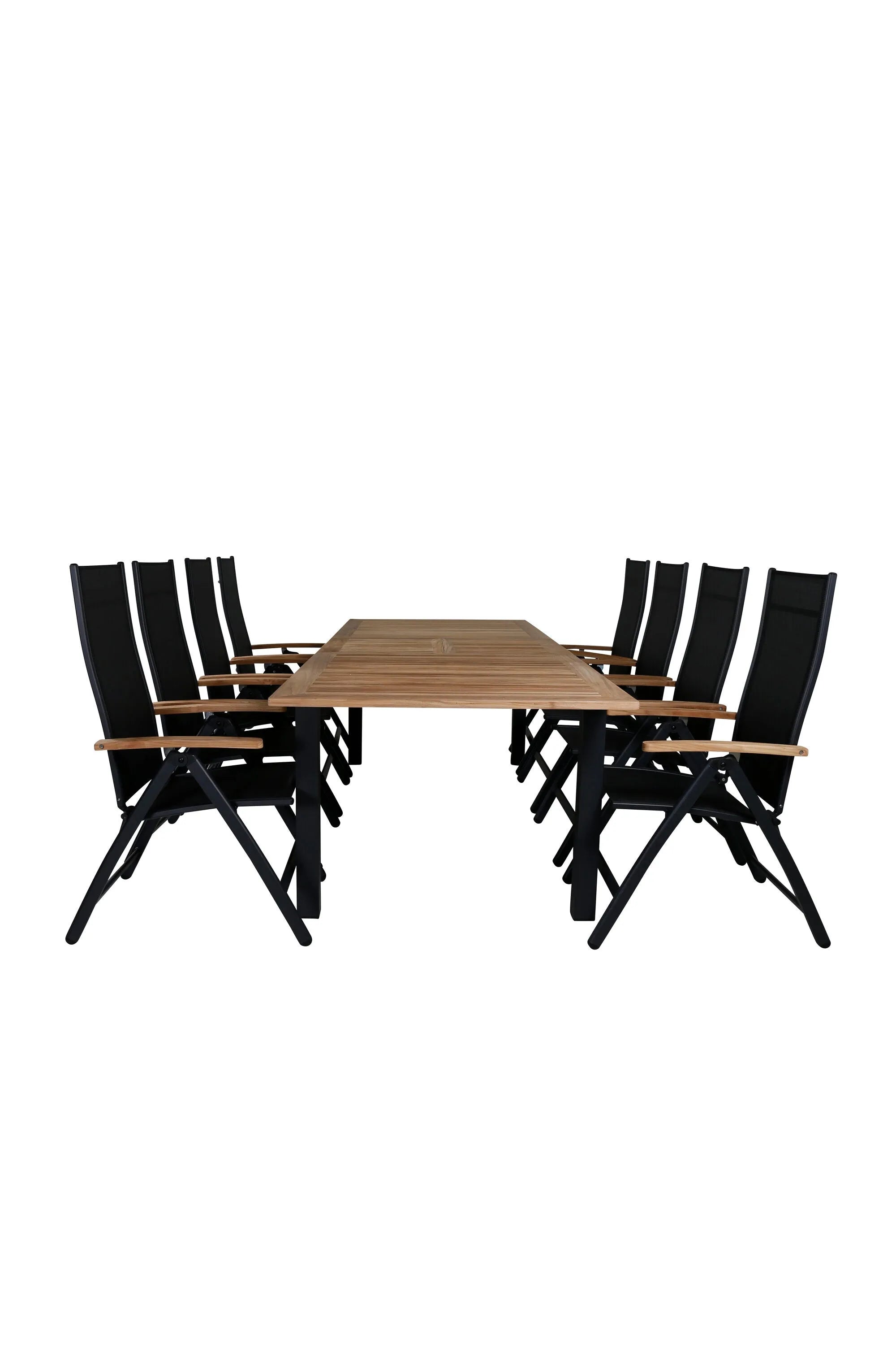 Panama Rechteckiges Ess-Set in Schwarz/Nature präsentiert im Onlineshop von KAQTU Design AG. Gartentischset ist von Venture Home