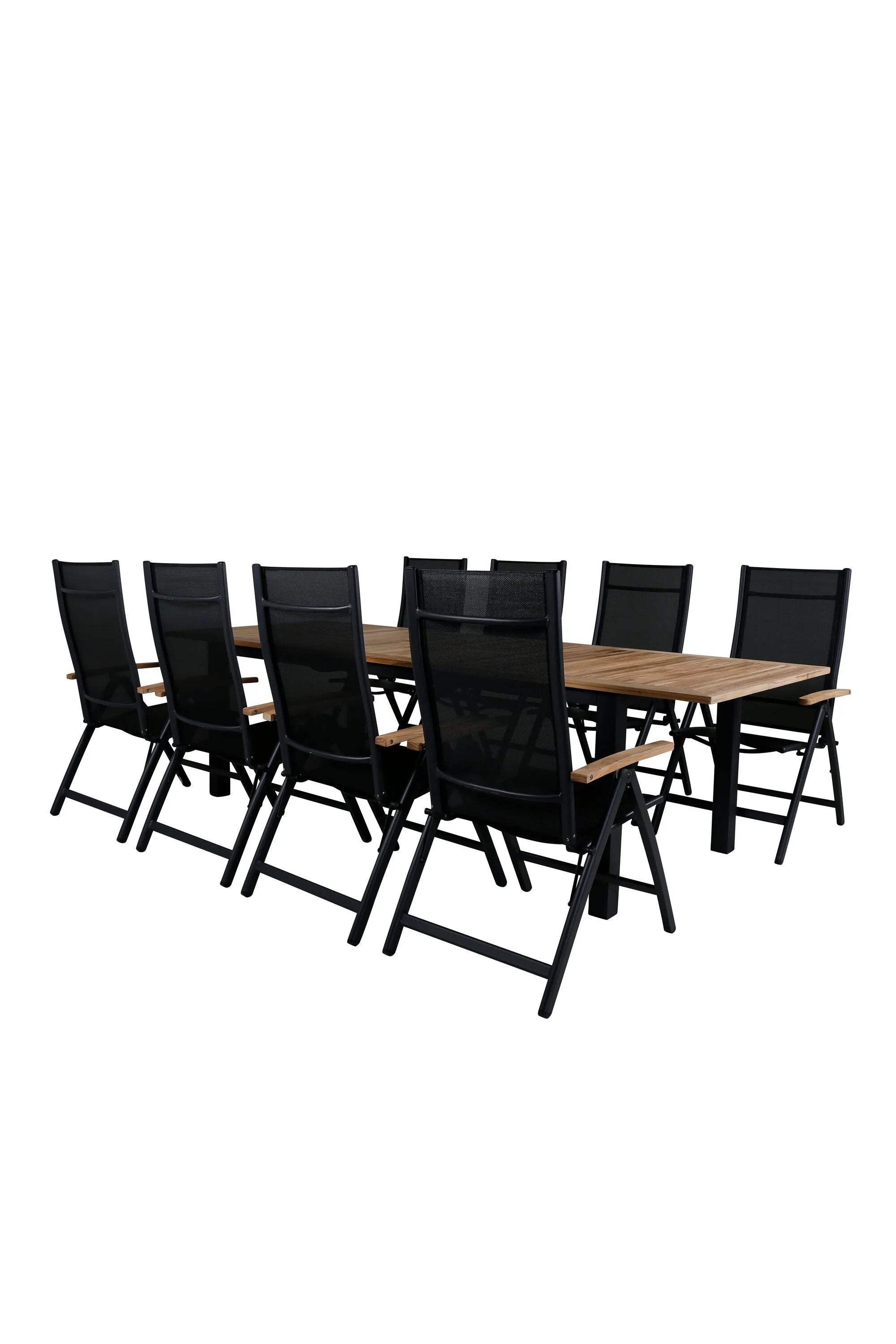 Panama Rechteckiges Ess-Set in Schwarz/Nature präsentiert im Onlineshop von KAQTU Design AG. Gartentischset ist von Venture Home