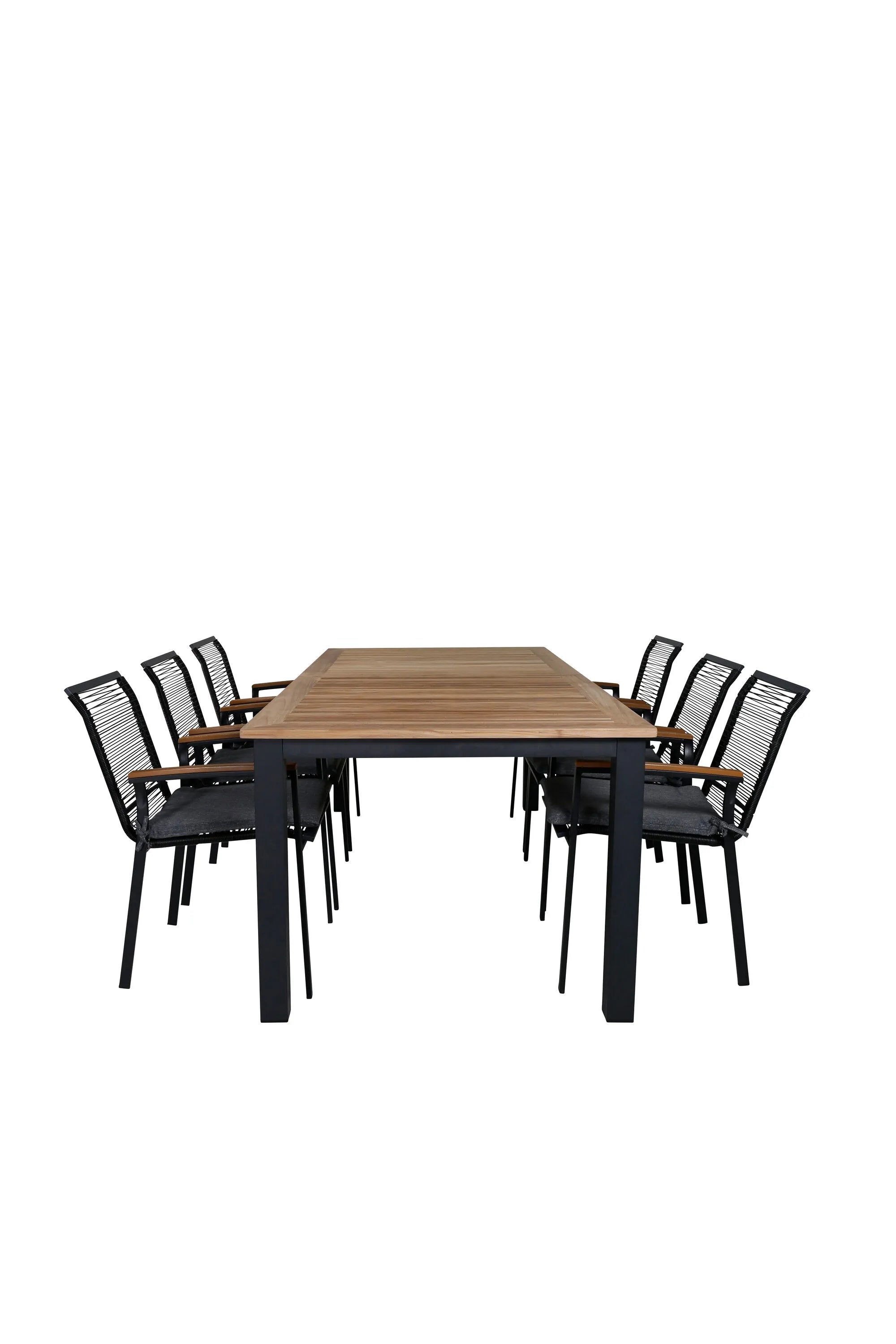 Panama Rechteckiges Ess-Set in Schwarz/Nature präsentiert im Onlineshop von KAQTU Design AG. Gartentischset ist von Venture Home