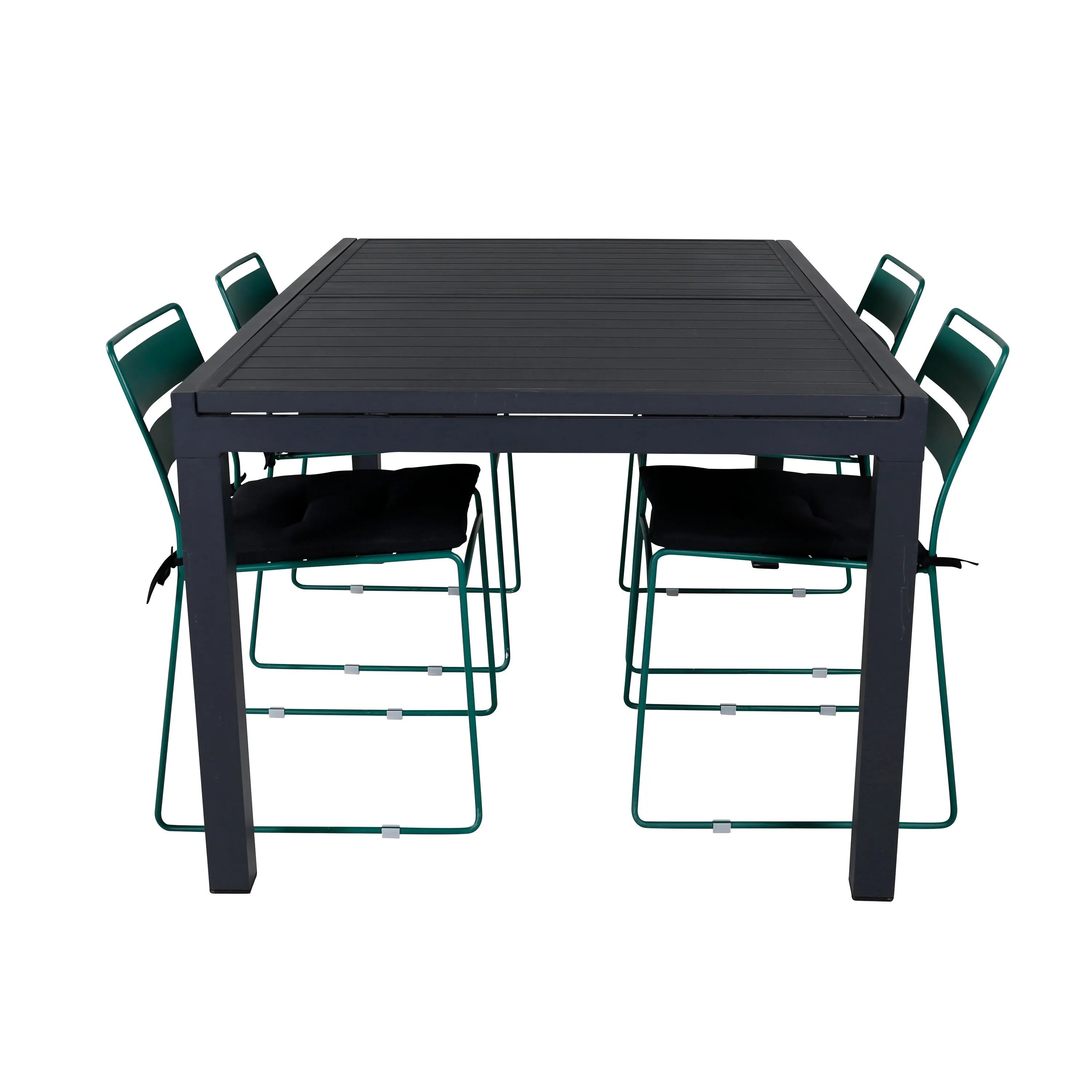 Marbella Rechteckiges Ess-Set in Green/Schwarz präsentiert im Onlineshop von KAQTU Design AG. Gartentischset ist von Venture Home