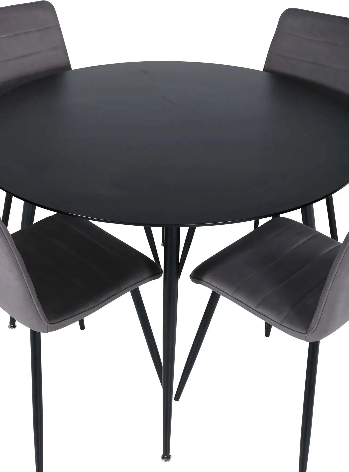 Silar Rundes Esszimmerset ⌀100cm/4St. in Schwarz / Multicolor präsentiert im Onlineshop von KAQTU Design AG. Esszimmerset ist von Venture Home