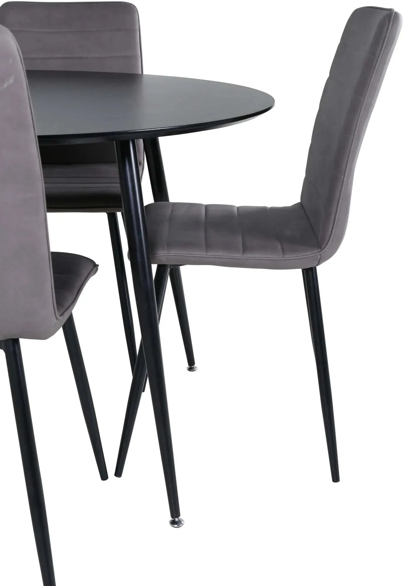 Silar Rundes Esszimmerset ⌀100cm/4St. in Schwarz / Multicolor präsentiert im Onlineshop von KAQTU Design AG. Esszimmerset ist von Venture Home