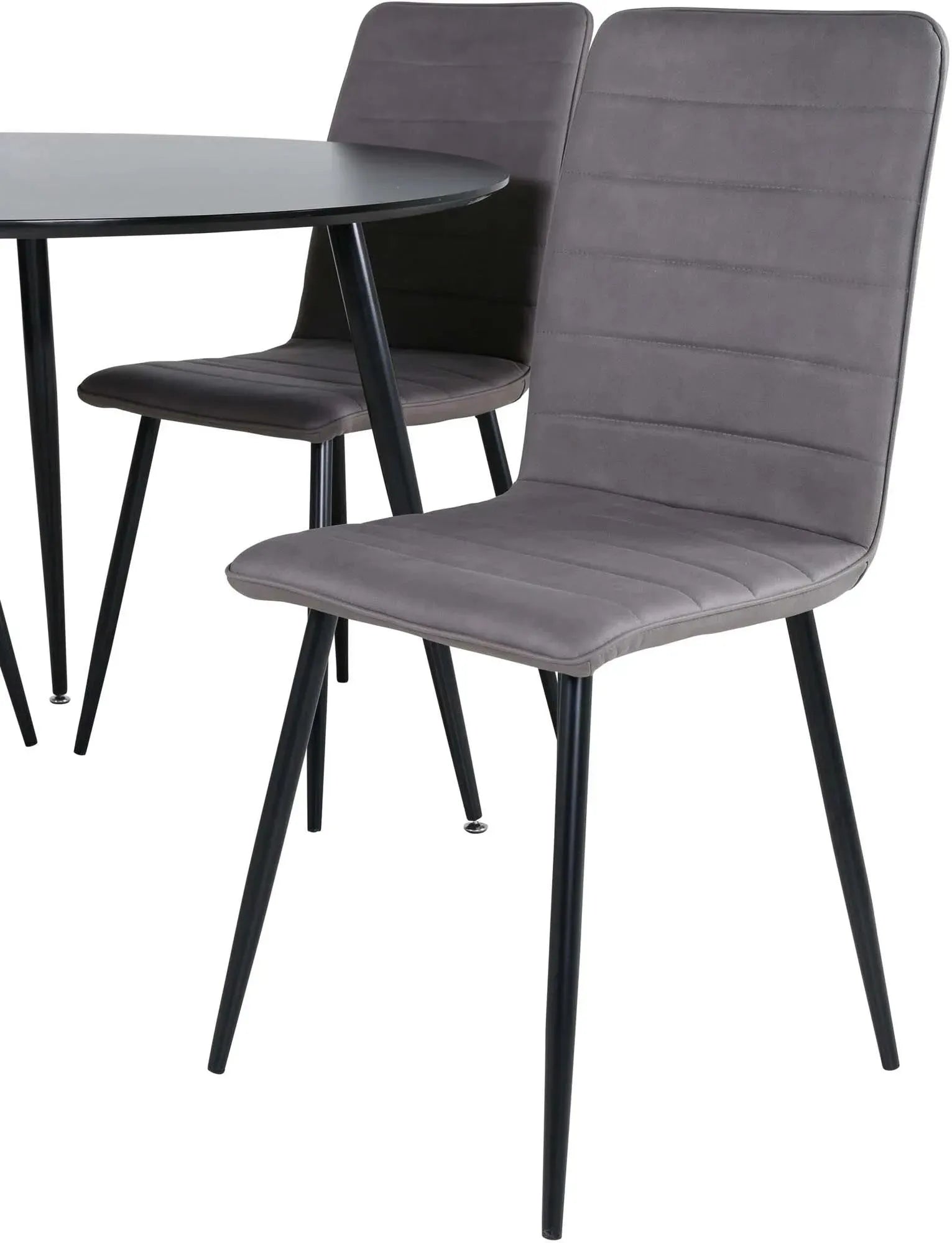 Silar Rundes Esszimmerset ⌀100cm/4St. in Schwarz / Multicolor präsentiert im Onlineshop von KAQTU Design AG. Esszimmerset ist von Venture Home