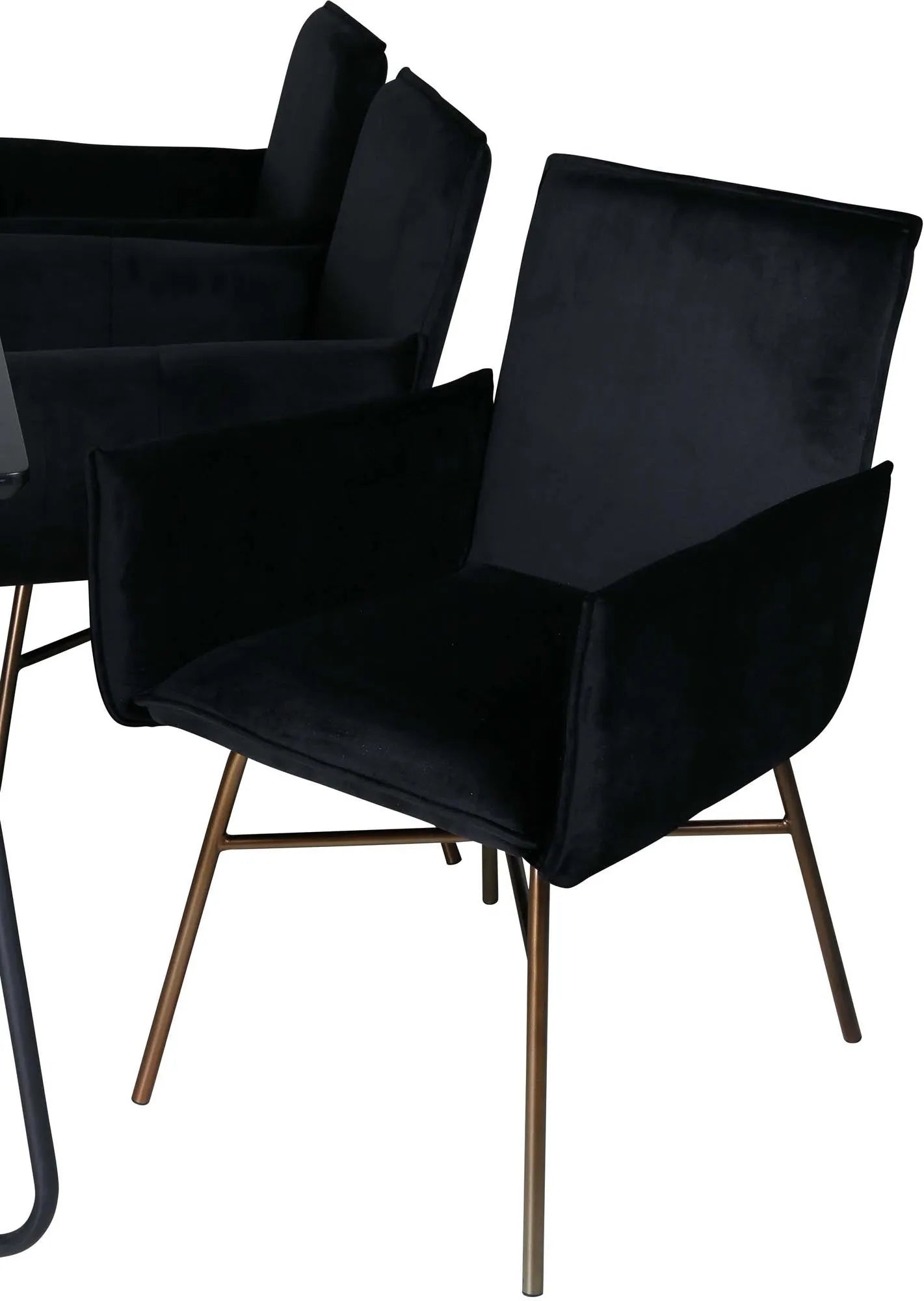 Petra Esszimmerset 190cm/6St. in Schwarz präsentiert im Onlineshop von KAQTU Design AG. Esszimmerset ist von Venture Home