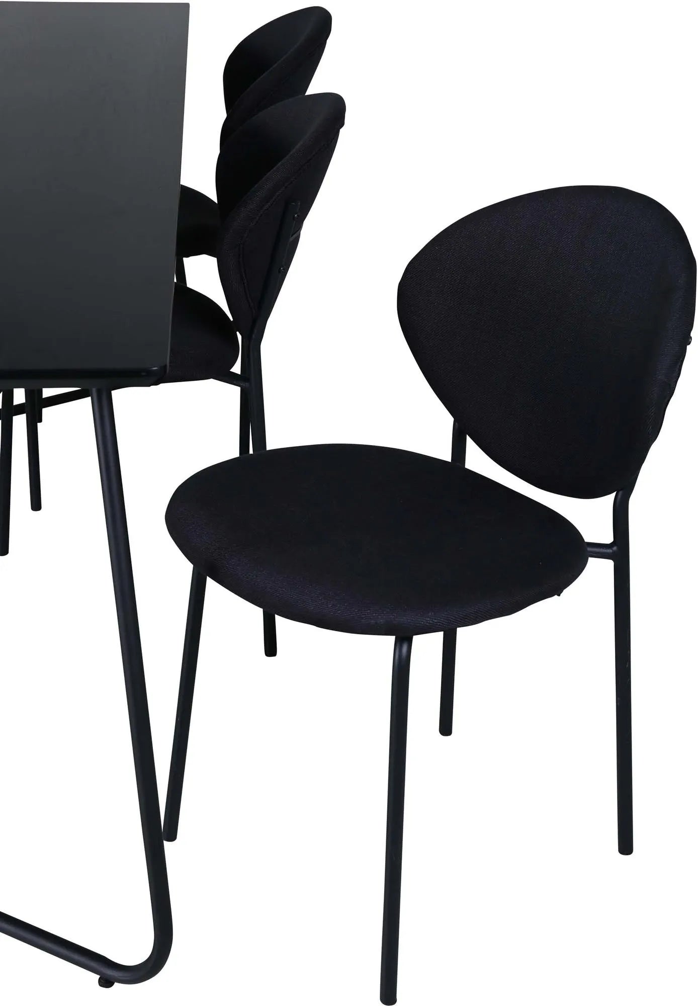 Petra Esszimmerset + Vault 190cm/6St. in Schwarz präsentiert im Onlineshop von KAQTU Design AG. Esszimmerset ist von Venture Home