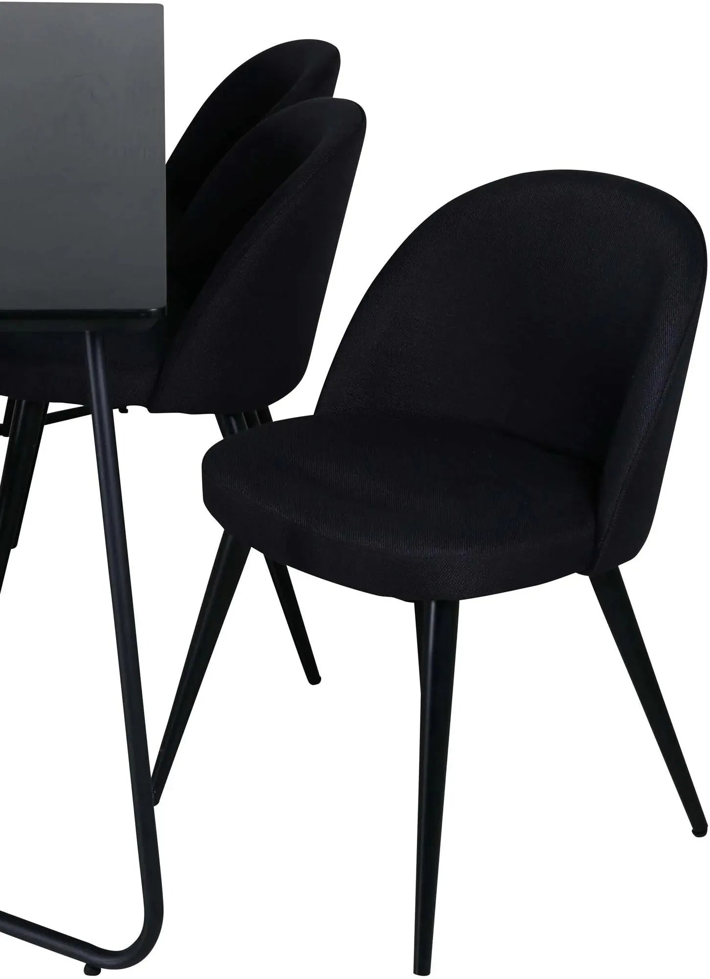 Petra Esszimmerset + Velvet 190cm/6St. in Schwarz präsentiert im Onlineshop von KAQTU Design AG. Esszimmerset ist von Venture Home