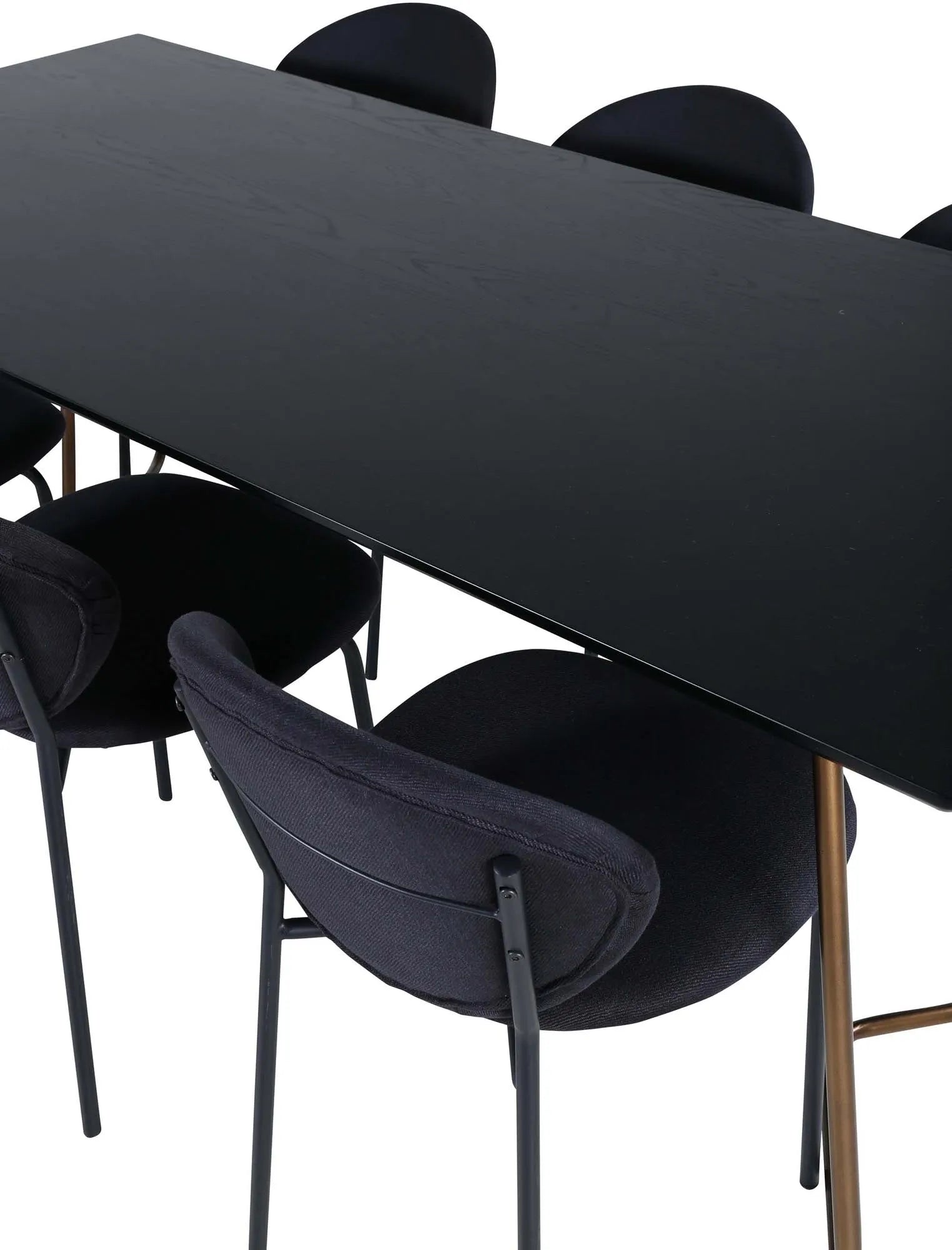 Petra Esszimmerset + Vault 190cm/6St. in Schwarz präsentiert im Onlineshop von KAQTU Design AG. Esszimmerset ist von Venture Home