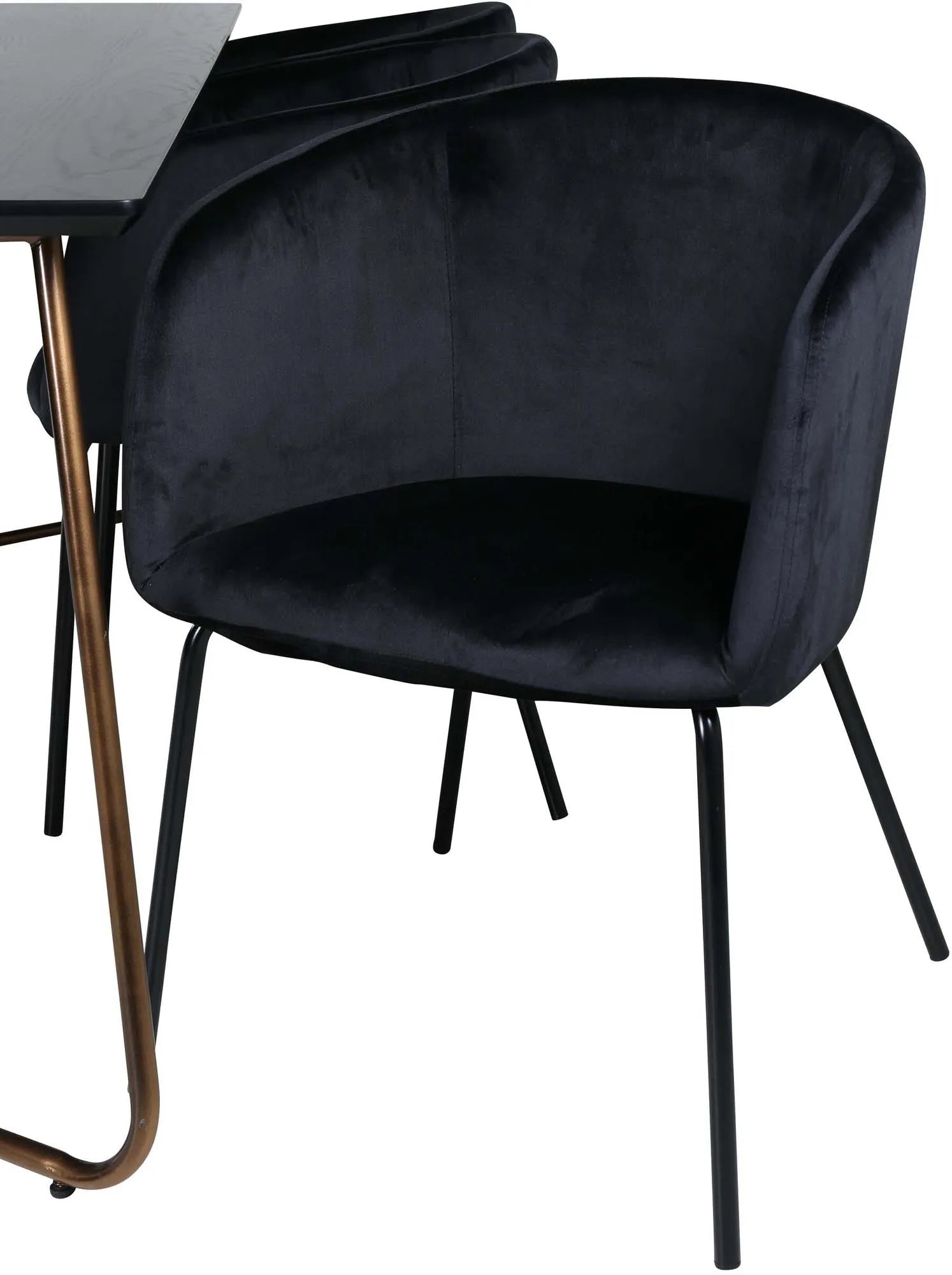 Petra Esszimmerset + Berit 190cm/6St. in Beige, Schwarz präsentiert im Onlineshop von KAQTU Design AG. Esszimmerset ist von Venture Home