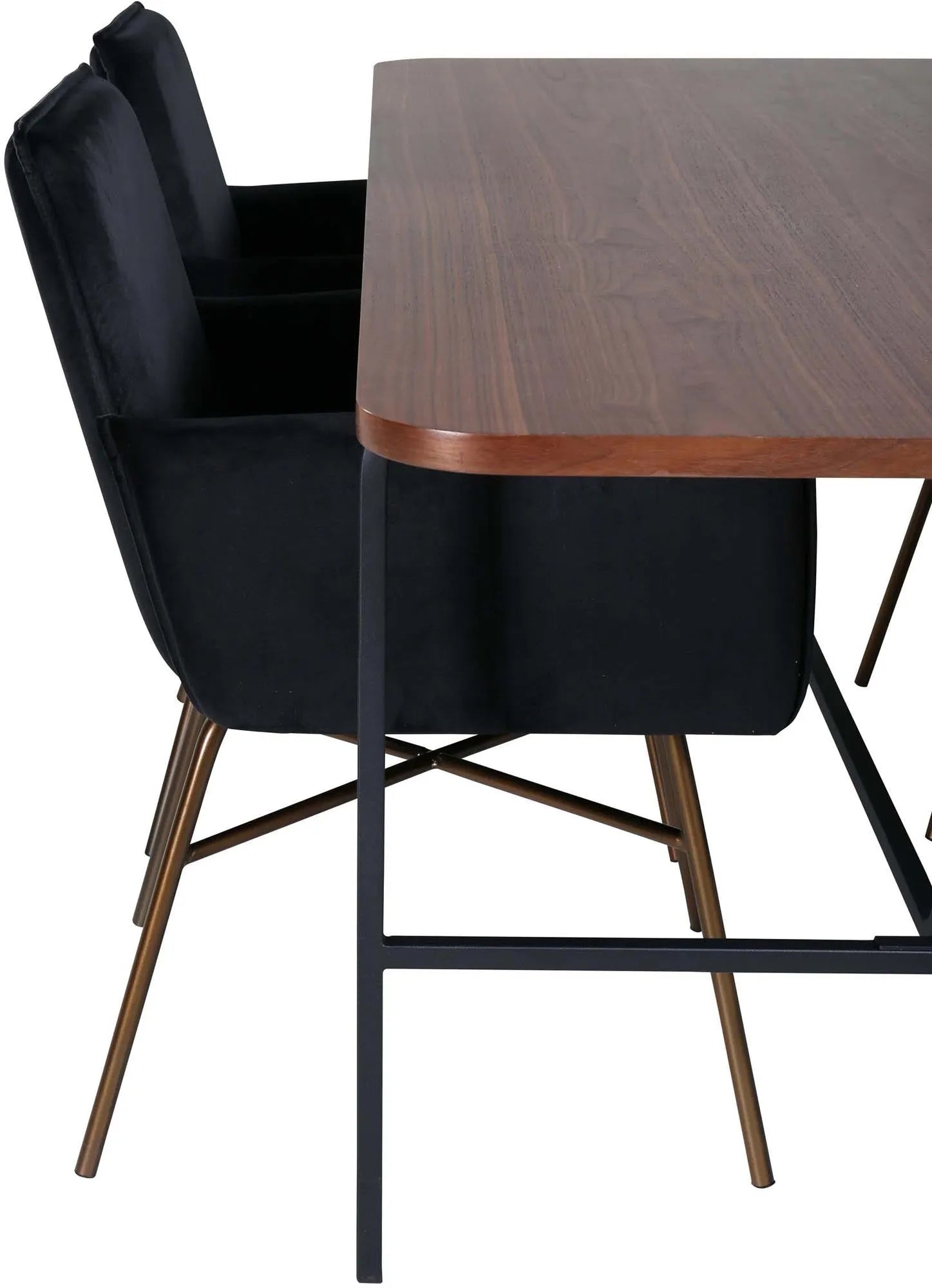 Uno Esszimmerset + Petra 200cm/4St. in Schwarz präsentiert im Onlineshop von KAQTU Design AG. Esszimmerset ist von Venture Home