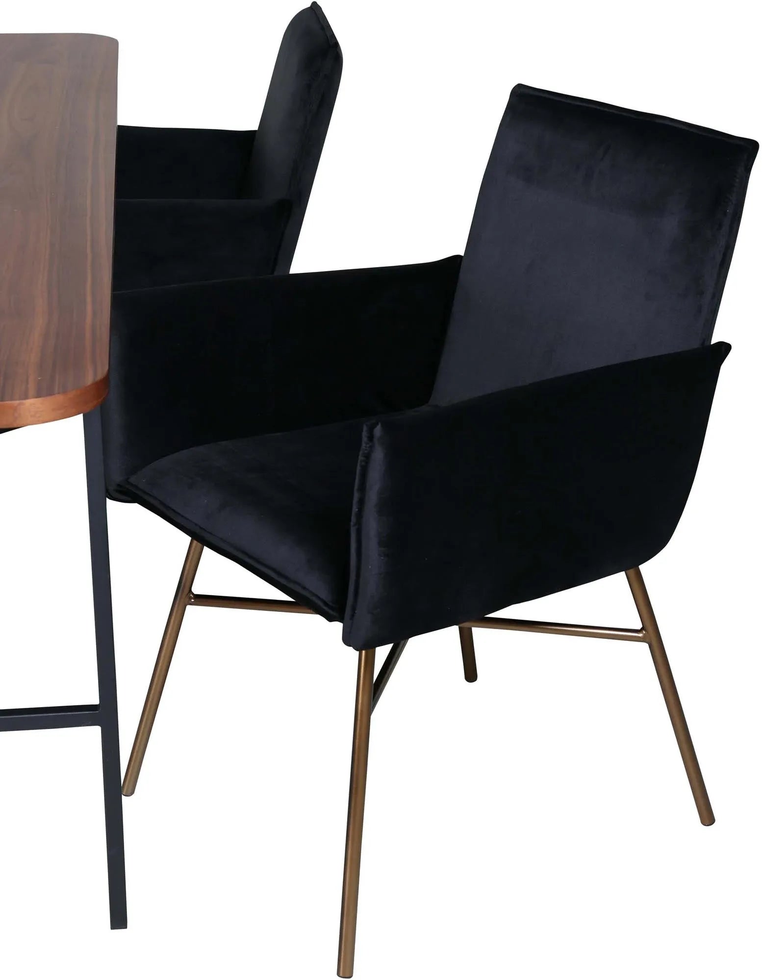 Uno Esszimmerset + Petra 200cm/4St. in Schwarz präsentiert im Onlineshop von KAQTU Design AG. Esszimmerset ist von Venture Home