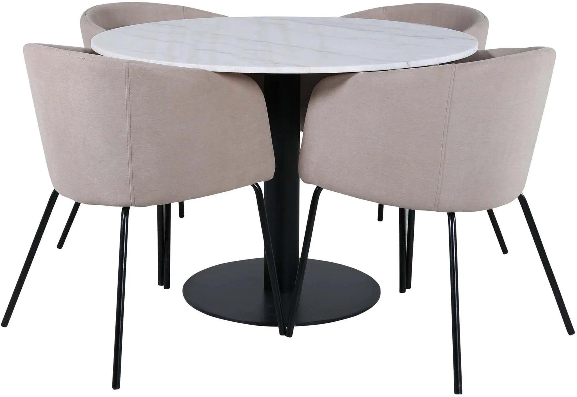 Estelle Esszimmerset + Berit ⌀106cm/4St., Esszimmerset, KAQTU Design