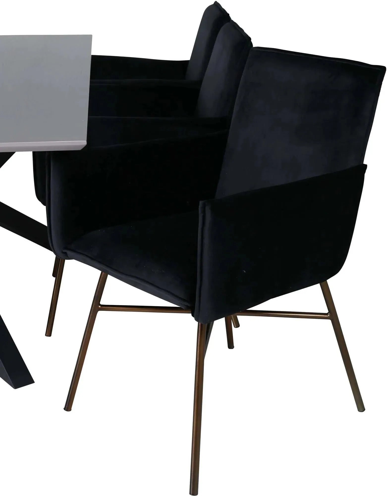 Piazza Esszimmerset + Petra 180cm/6St. in Schwarz präsentiert im Onlineshop von KAQTU Design AG. Esszimmerset ist von Venture Home