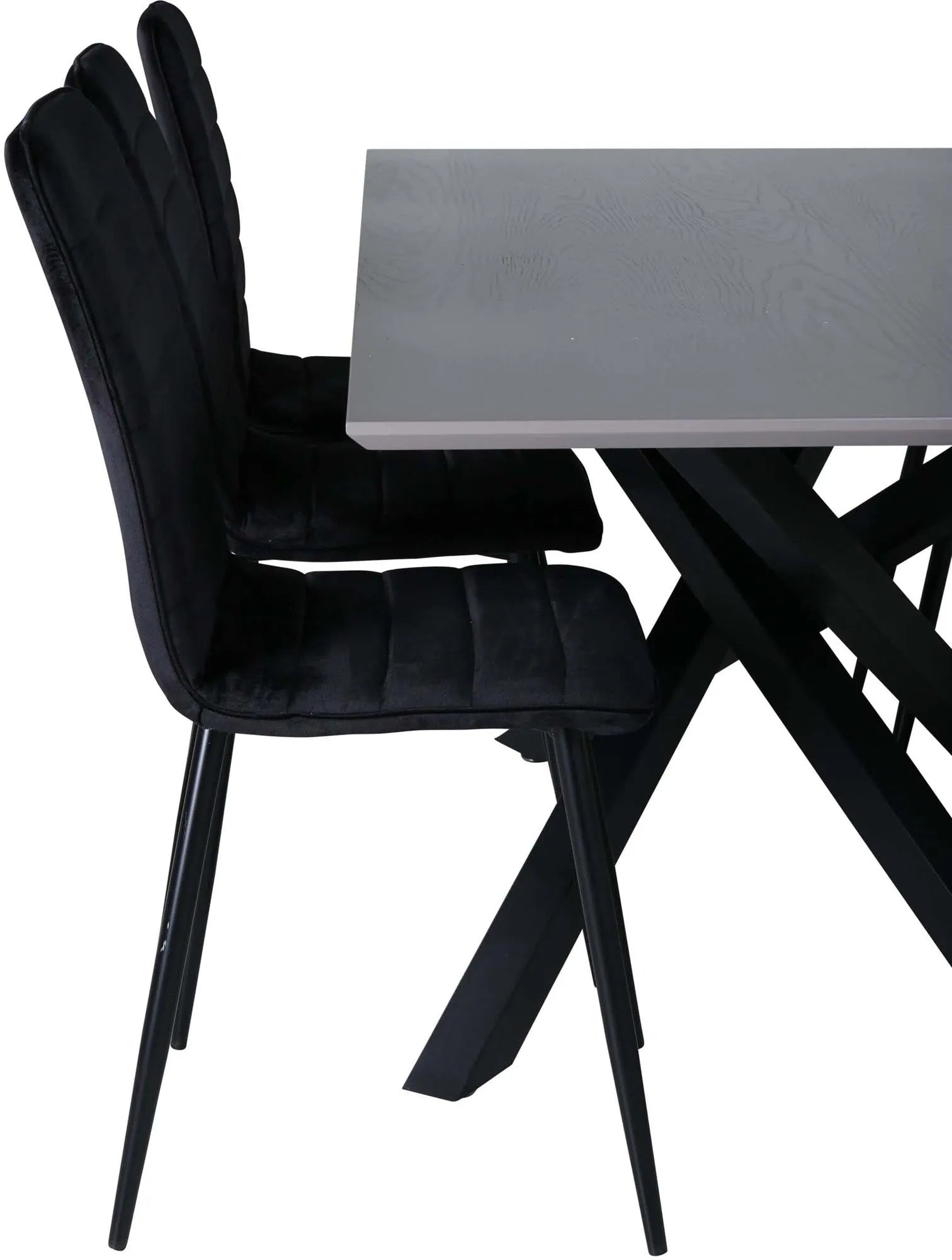 Piazza Esszimmerset + Windu 180cm/6St. in Schwarz präsentiert im Onlineshop von KAQTU Design AG. Esszimmerset ist von Venture Home