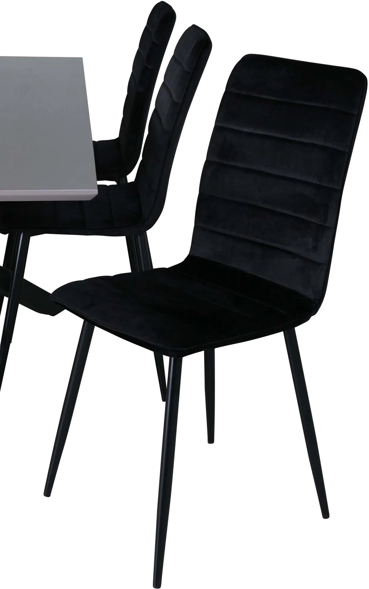 Piazza Esszimmerset + Windu 180cm/6St. in Schwarz präsentiert im Onlineshop von KAQTU Design AG. Esszimmerset ist von Venture Home