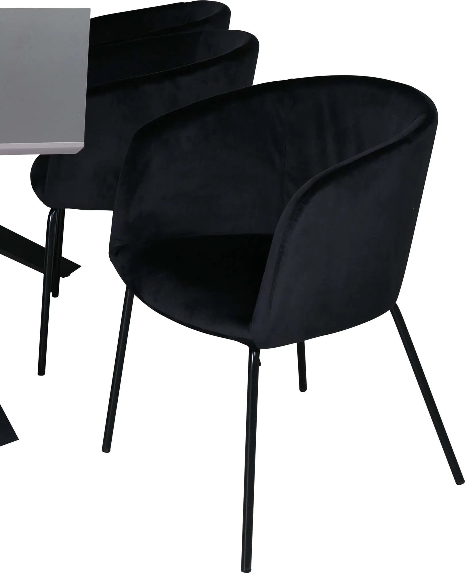 Piazza Esszimmerset + Berit 180cm/6St. in Beige, Schwarz präsentiert im Onlineshop von KAQTU Design AG. Esszimmerset ist von Venture Home