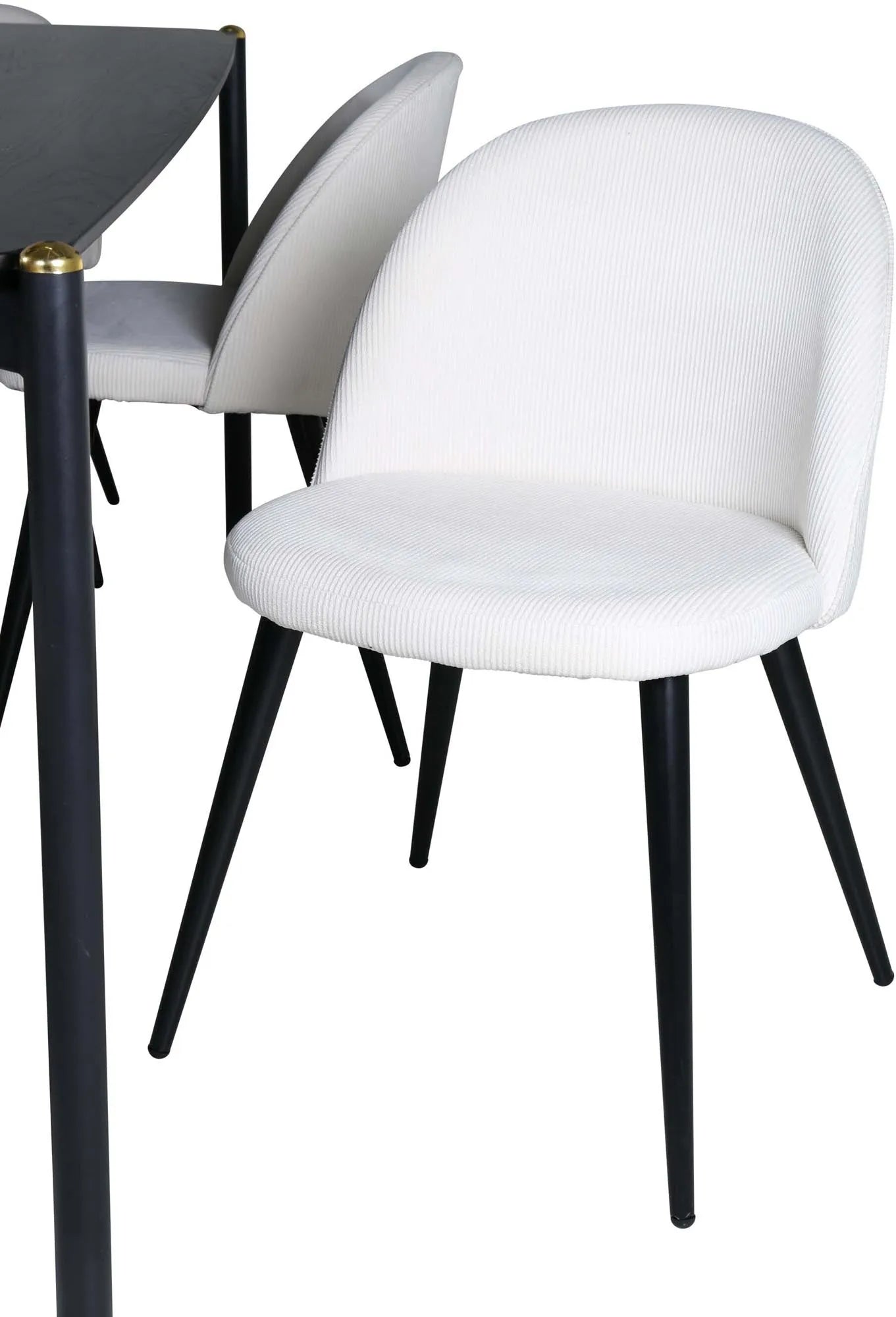 Pelle Esszimmerset + Velvet 190cm/6St. in Schwarz-Weiss präsentiert im Onlineshop von KAQTU Design AG. Esszimmerset ist von Venture Home