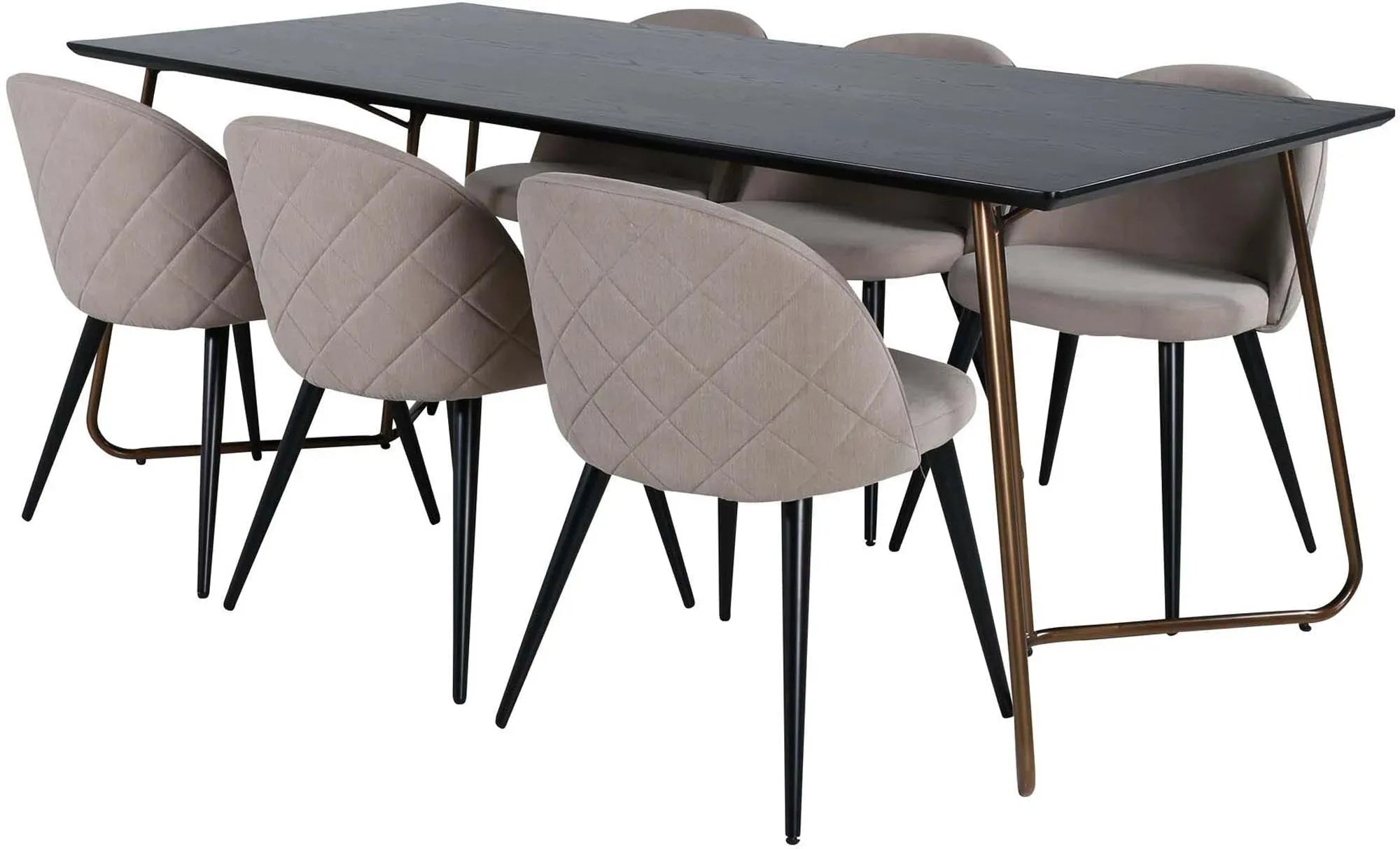 Petra Esszimmerset + Velvet 190cm/6St., Esszimmerset, KAQTU Design