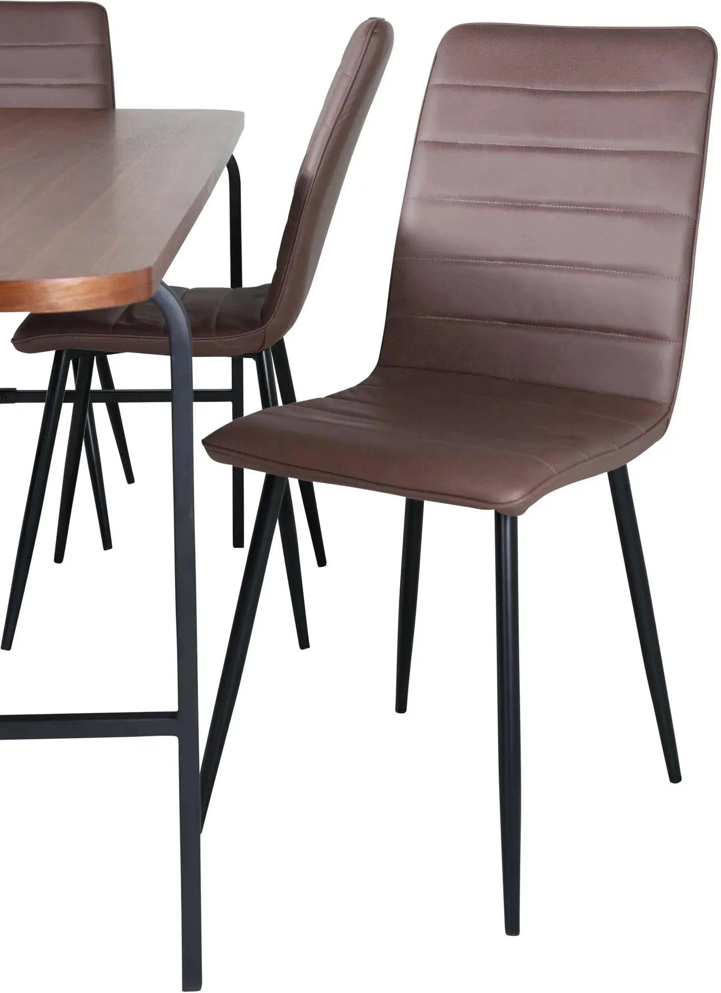 Uno Esszimmerset + Windu 200cm/6St. in Schwarz / Braun präsentiert im Onlineshop von KAQTU Design AG. Esszimmerset ist von Venture Home