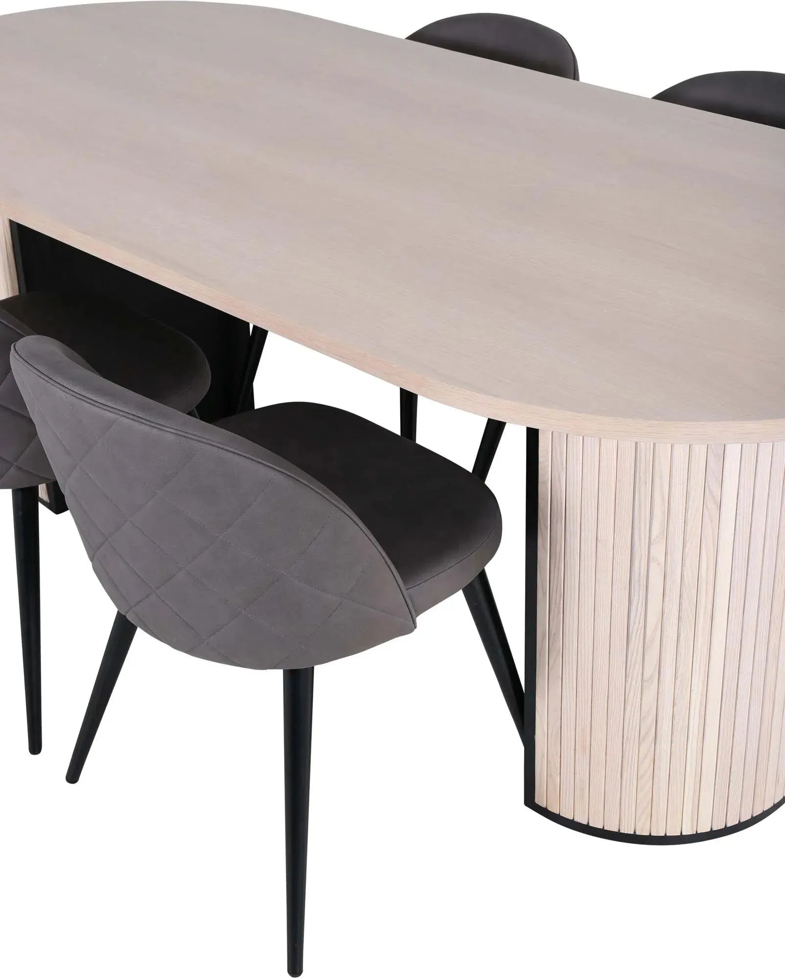 Bianca Esszimmerset + Velvet 200cm/4St. in Schwarz / Beige präsentiert im Onlineshop von KAQTU Design AG. Esszimmerset ist von Venture Home