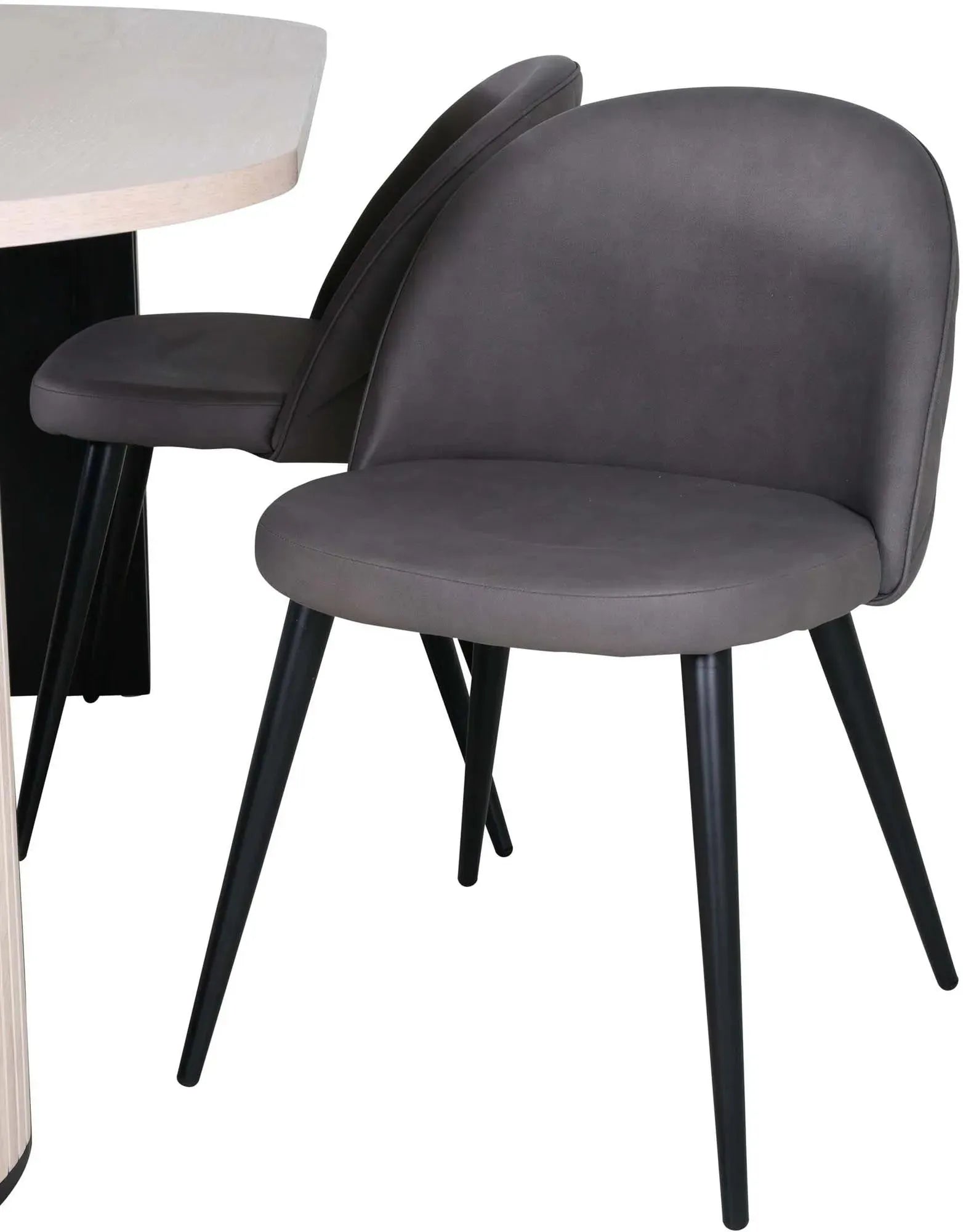 Bianca Esszimmerset + Velvet 200cm/4St. in Schwarz / Beige präsentiert im Onlineshop von KAQTU Design AG. Esszimmerset ist von Venture Home