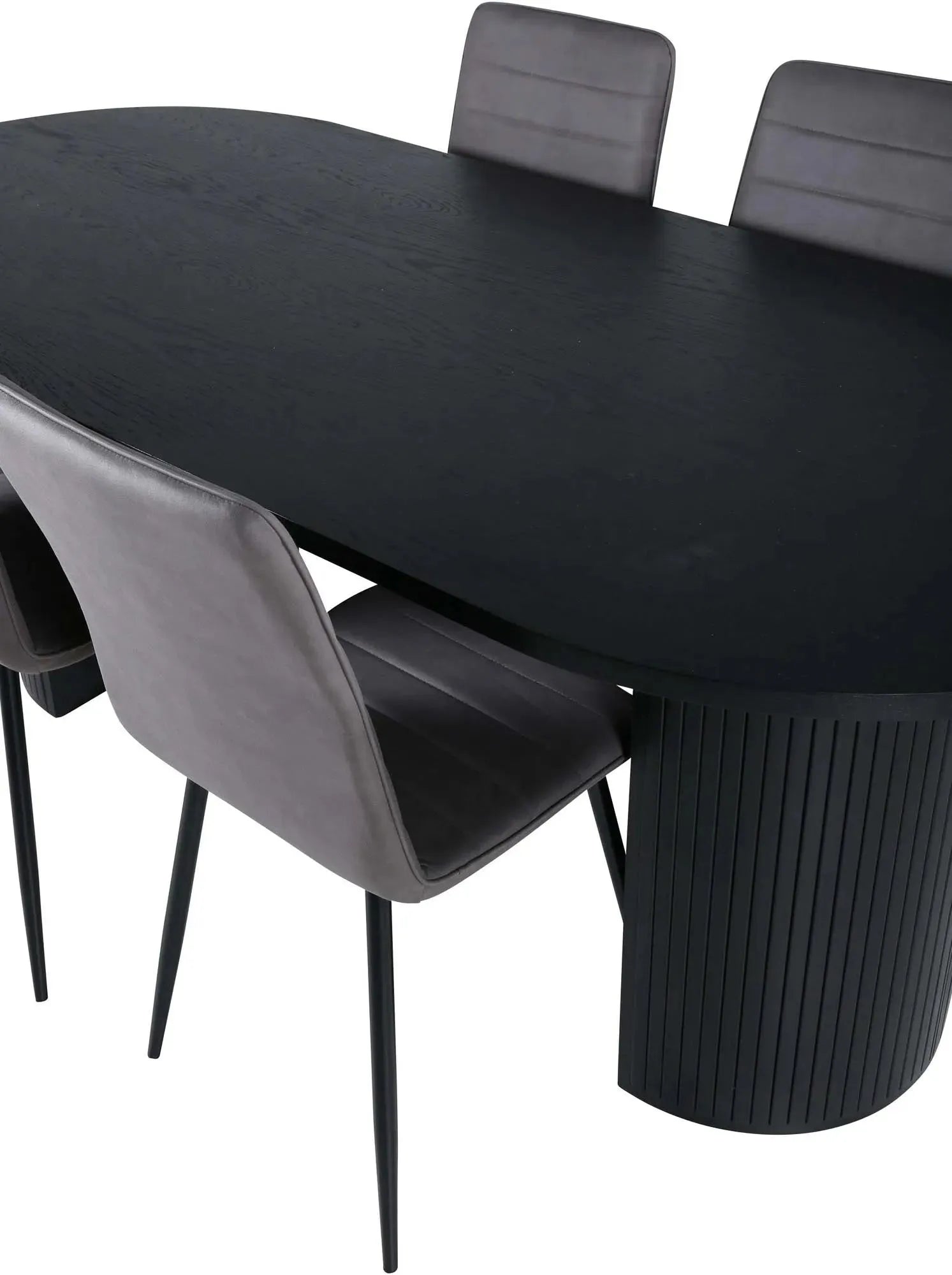 Bianca Esszimmerset + Windu 200cm/4St. in Schwarz präsentiert im Onlineshop von KAQTU Design AG. Esszimmerset ist von Venture Home