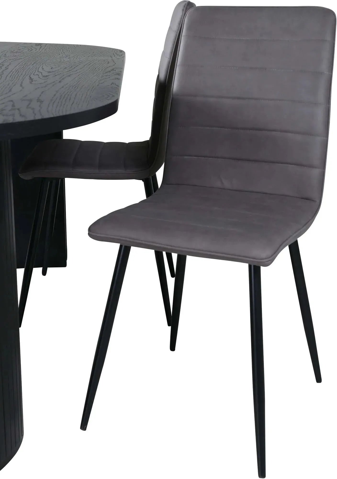 Bianca Esszimmerset + Windu 200cm/4St. in Schwarz präsentiert im Onlineshop von KAQTU Design AG. Esszimmerset ist von Venture Home