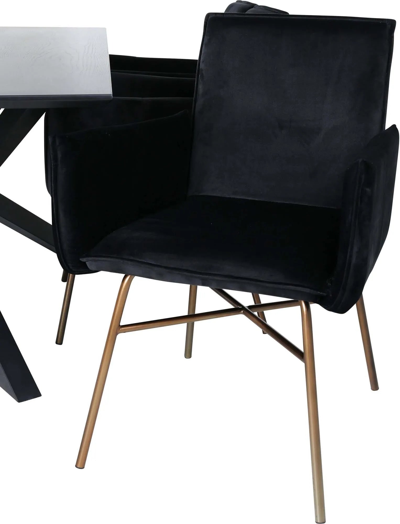 Piazza Esszimmerset + Petra 180cm/6St. in Schwarz präsentiert im Onlineshop von KAQTU Design AG. Esszimmerset ist von Venture Home