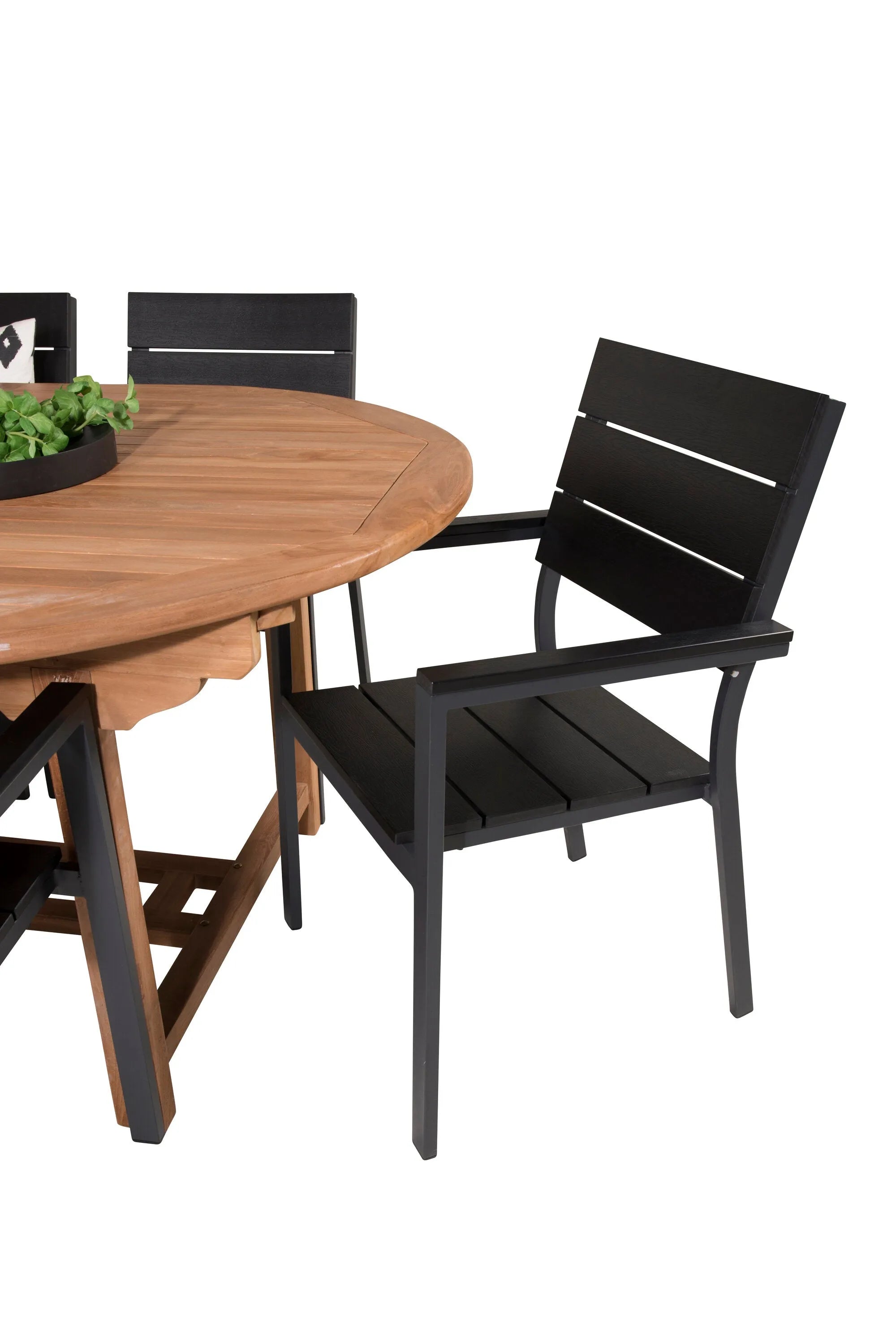 Rechteckiges Ess-Set Kenya in Schwarz/Nature präsentiert im Onlineshop von KAQTU Design AG. Gartentischset ist von Venture Home