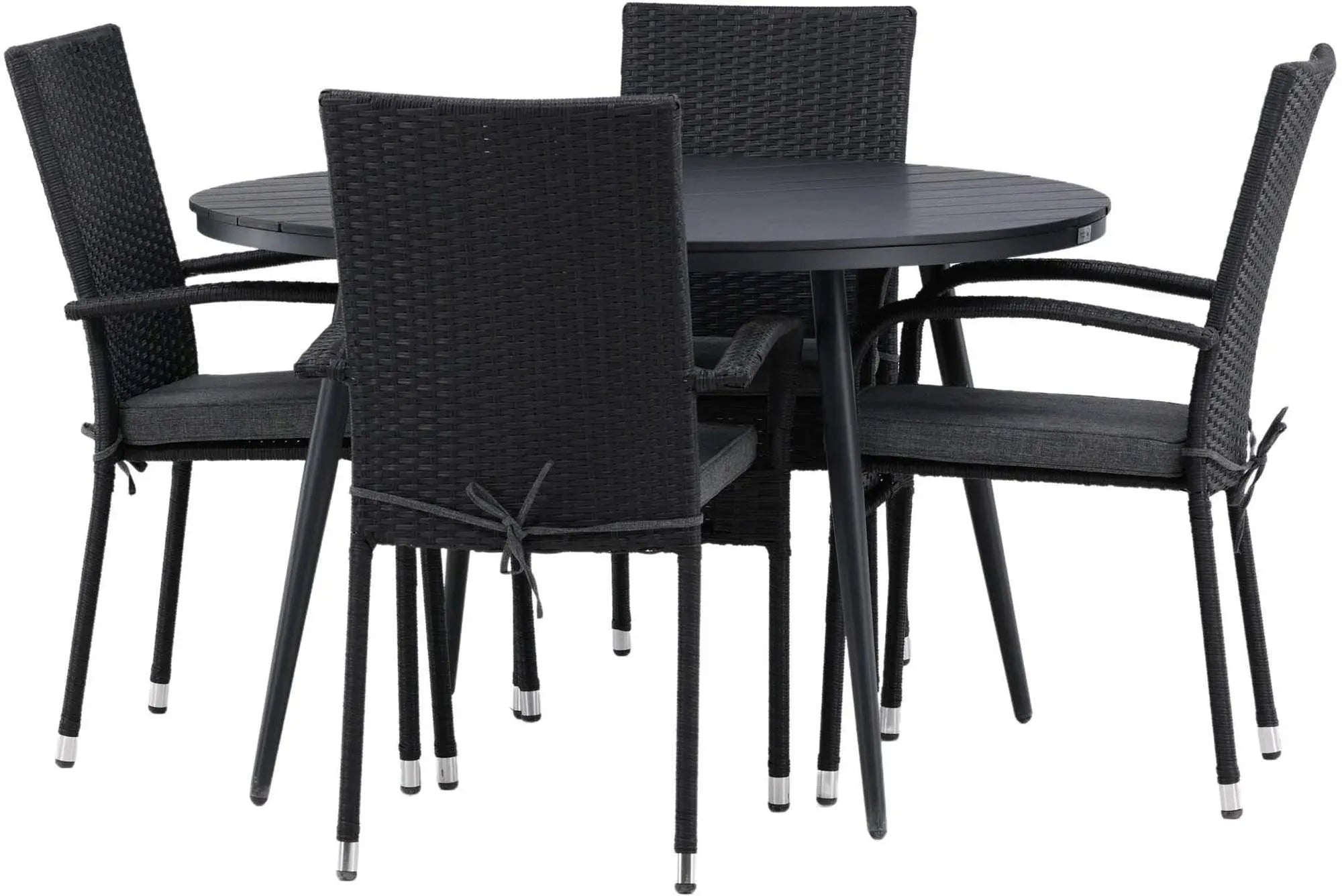 Break Outdoor-Tischset + Anna ⌀120cm/4St. - KAQTU Design